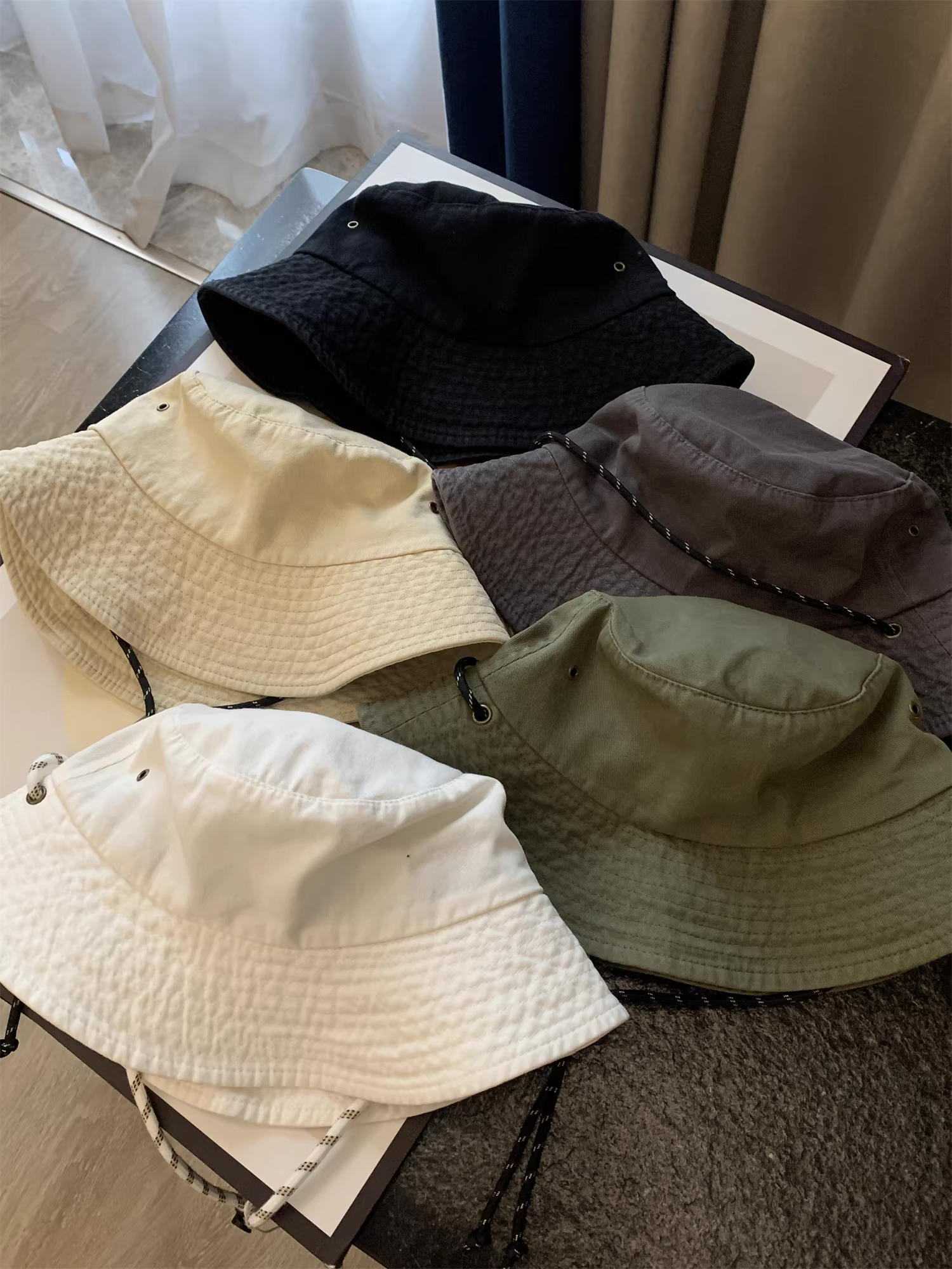 Mũ Don Quixote DP28.5! Mũ cá sấu, mũ bucket, chất liệu cotton 100%, giặt dày, thấm hút mồ hôi, thoáng khí, điều chỉnh được, unisex, hợp thời trang.