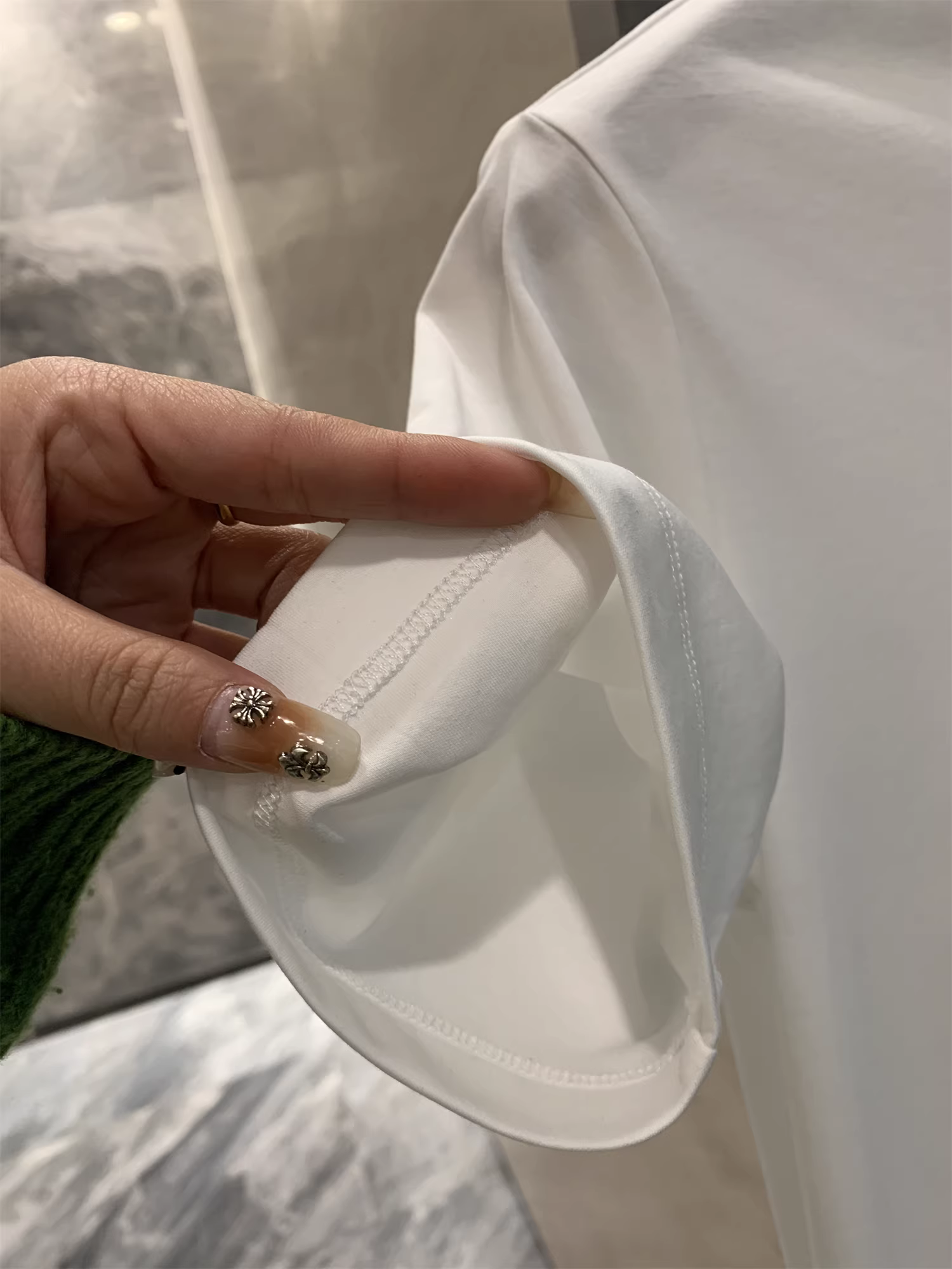 Don Quixote Chất liệu cotton mềm mại sang trọng của Ý! Áo thun ngắn tay thêu màu trơn nhẹ thoáng khí mùa hè unisex hợp thời trang