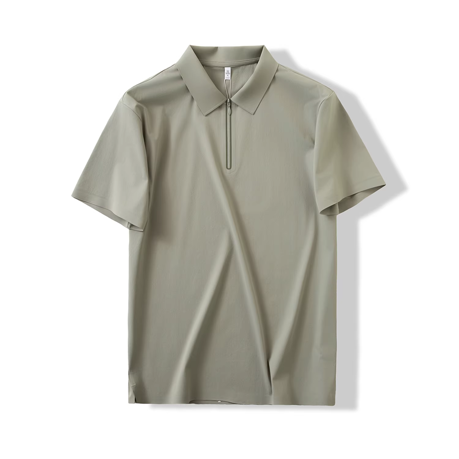 Công nghệ dán liền mạch Don Quixote! Áo sơ mi POLO nam ngắn tay, nửa khóa kéo, màu trơn, thoáng mát, hợp thời trang mùa hè