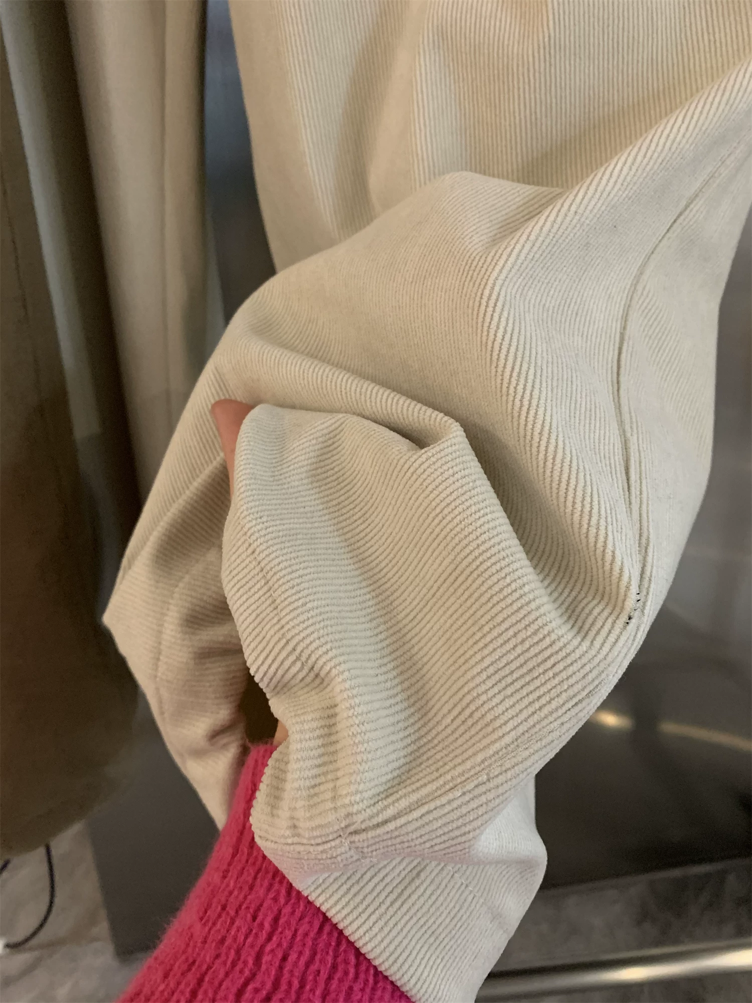 Don Quixote Quần kaki kiểu Mỹ! Quần dài nam mùa thu đông chất liệu lông cừu mỏng ấm áp thoải mái có thun co giãn ở eo quần công sở ống thẳng quần thường ngày