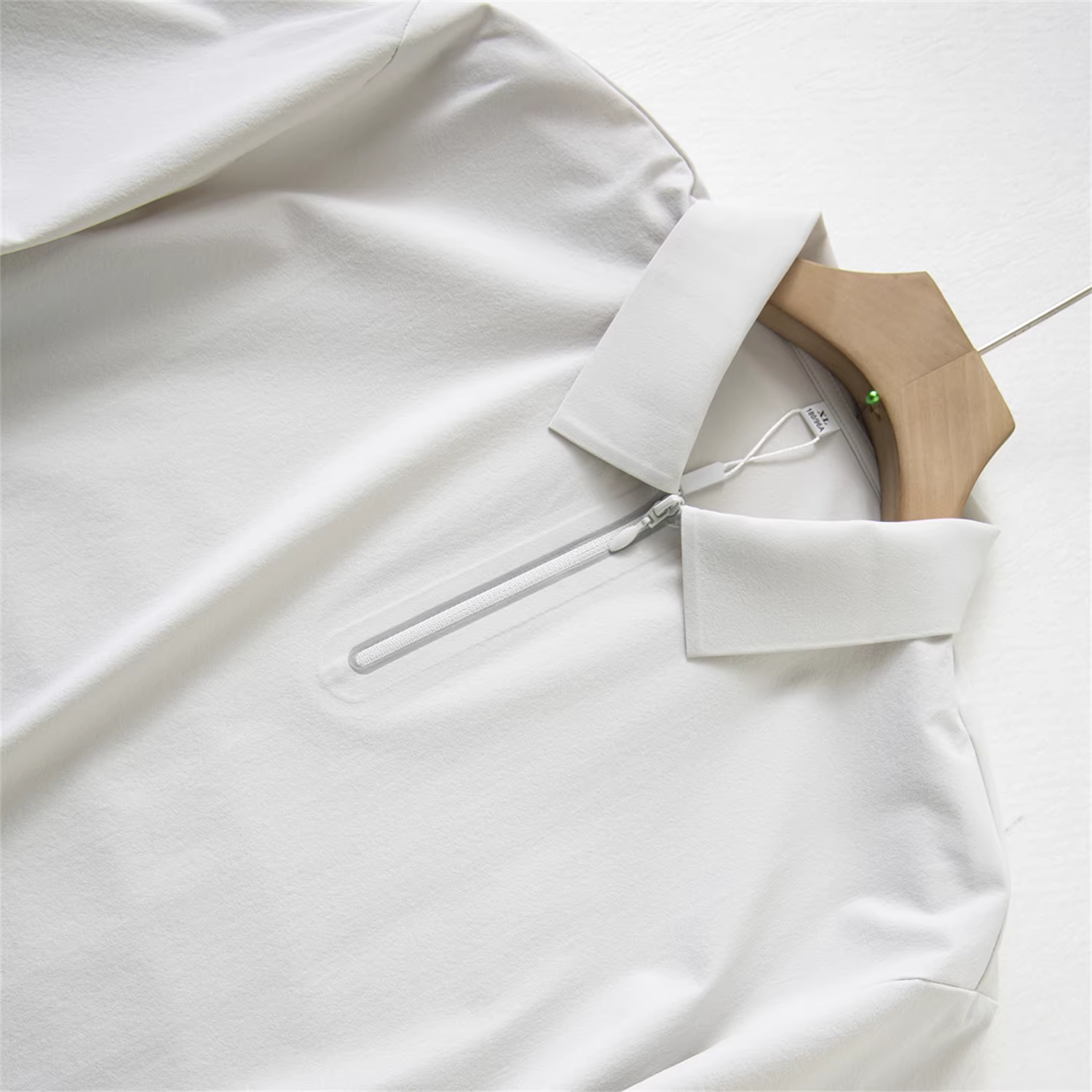 Công nghệ dán liền mạch Don Quixote! Áo sơ mi POLO nam ngắn tay, nửa khóa kéo, màu trơn, thoáng mát, hợp thời trang mùa hè