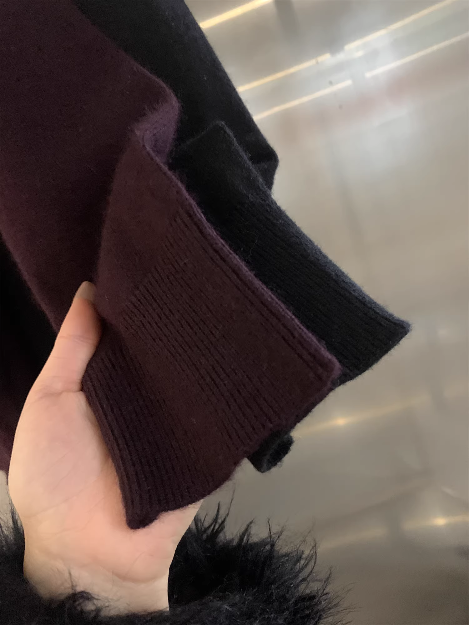 Len Don Quixote + pha lông thỏ! Áo len cổ lọ dệt kim mềm mại và tinh tế dành cho nam giới vào mùa thu đông.