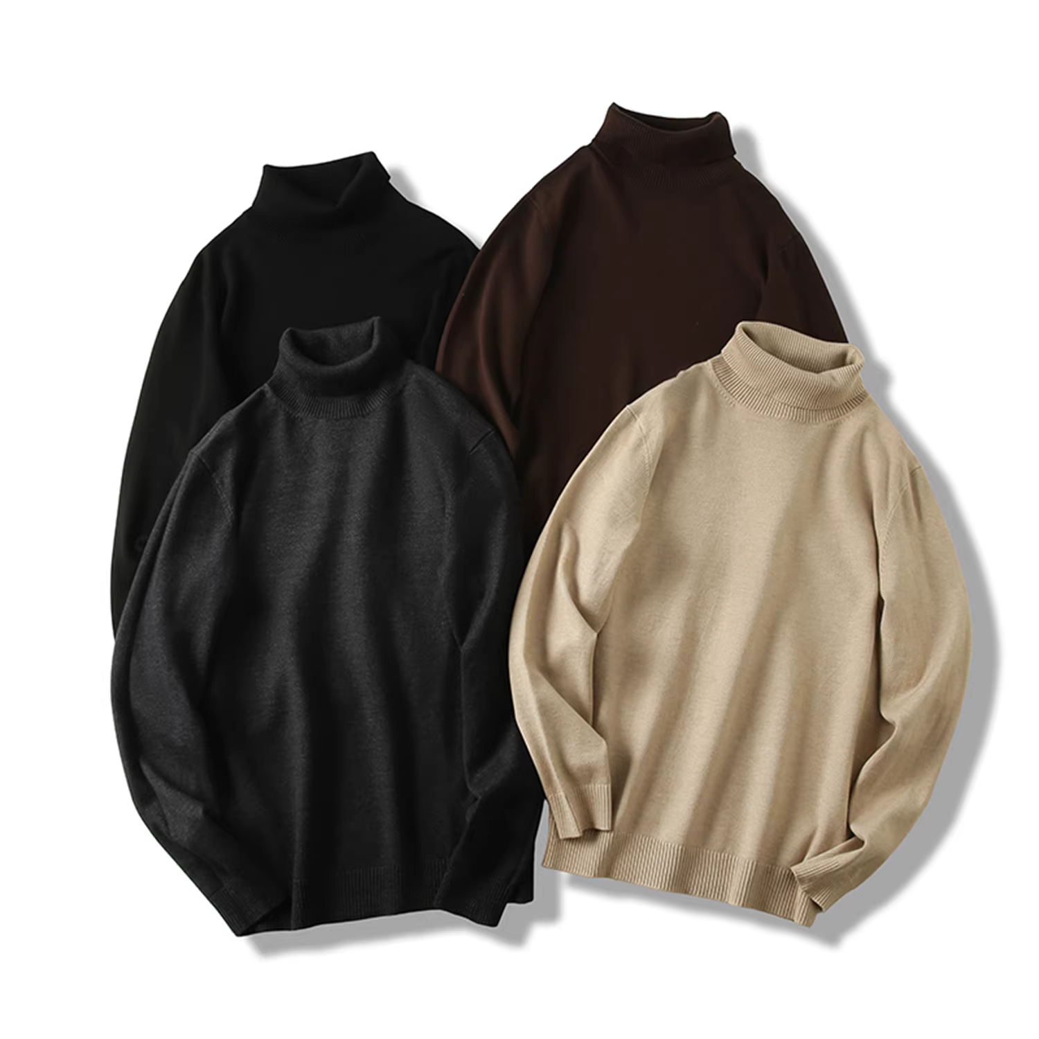 Don Quixote là một tác phẩm kinh điển không thể thiếu! Lyocell + sợi chống xù! Áo len dệt kim cổ lọ nam hợp thời trang mùa thu đông.