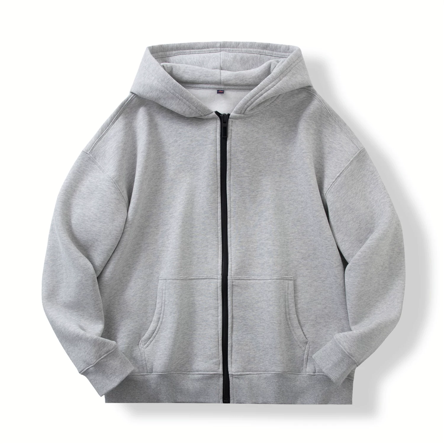 Đơn đặt hàng của công ty Don Quixote ODM! Áo khoác cardigan có mũ, chất liệu lót lông cừu giữ ấm! Áo khoác nỉ unisex màu trơn, phong cách thường ngày, hợp thời trang cho mùa thu đông.