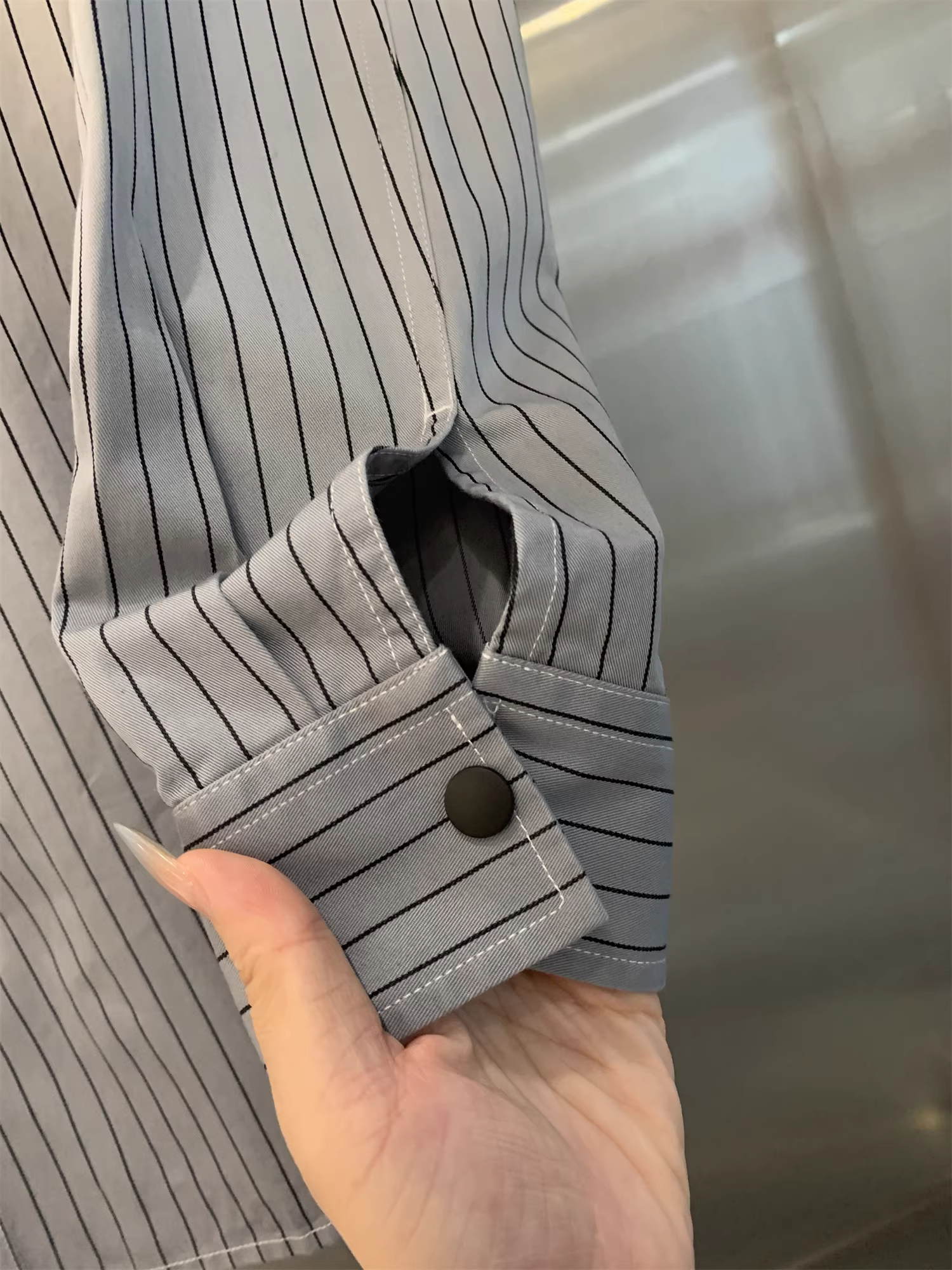 Kỹ thuật phối màu Don Quixote! 100% cotton! Xu hướng áo sơ mi nam mùa hè có cổ, tay dài và tay ngắn, chất liệu có vân.