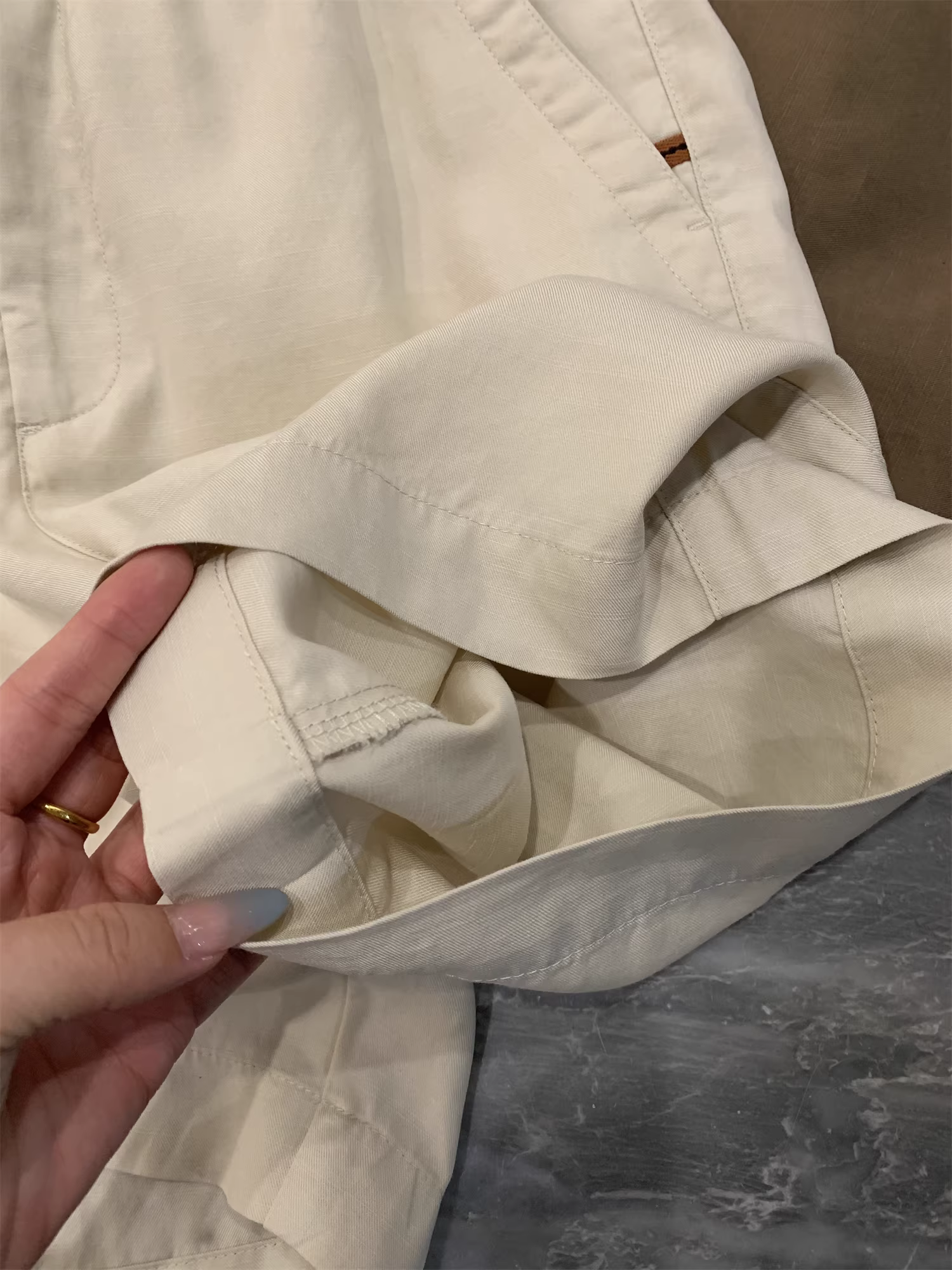 Don Quixote, phong cách tiền bạc cổ điển! Vải lanh + Tencel Lyocell! Quần short nam cá tính, thoáng mát, đa năng.