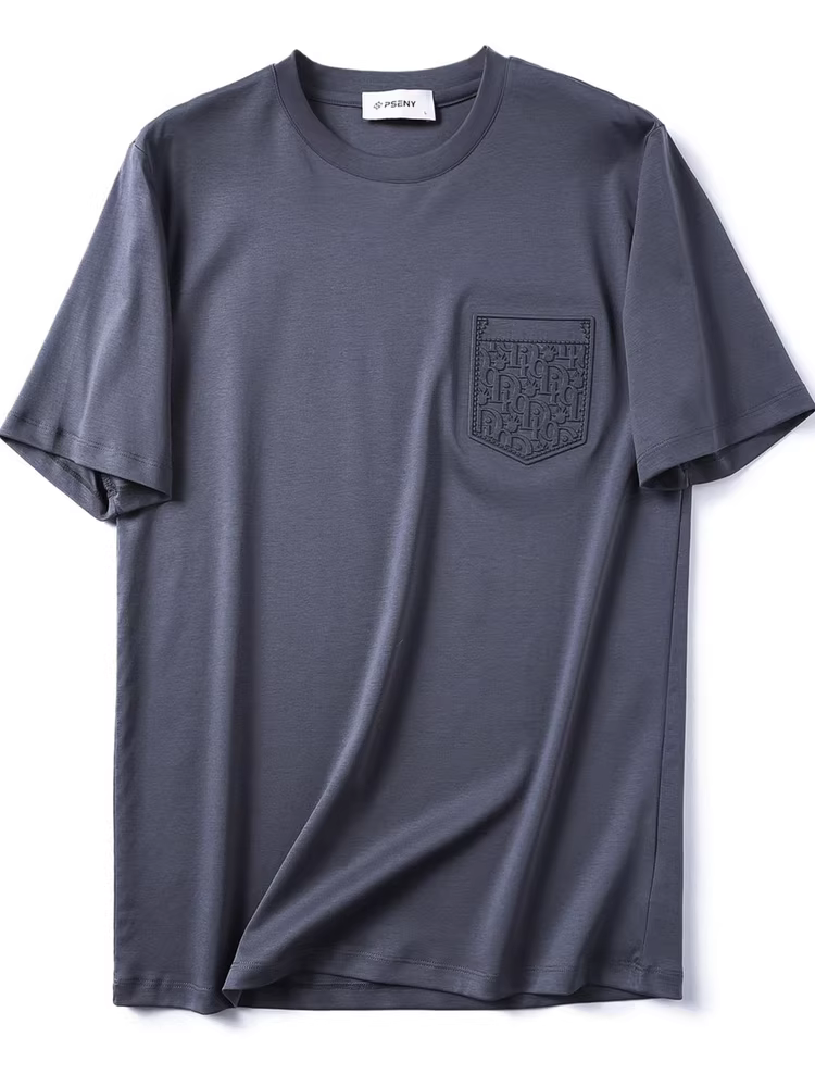 Don Quixote đã nhập khẩu vải cotton mercerized P! Áo thun nam cao cấp mùa hè, chất liệu dập nổi ba chiều, thoải mái, kiểu dáng đơn giản, tay ngắn