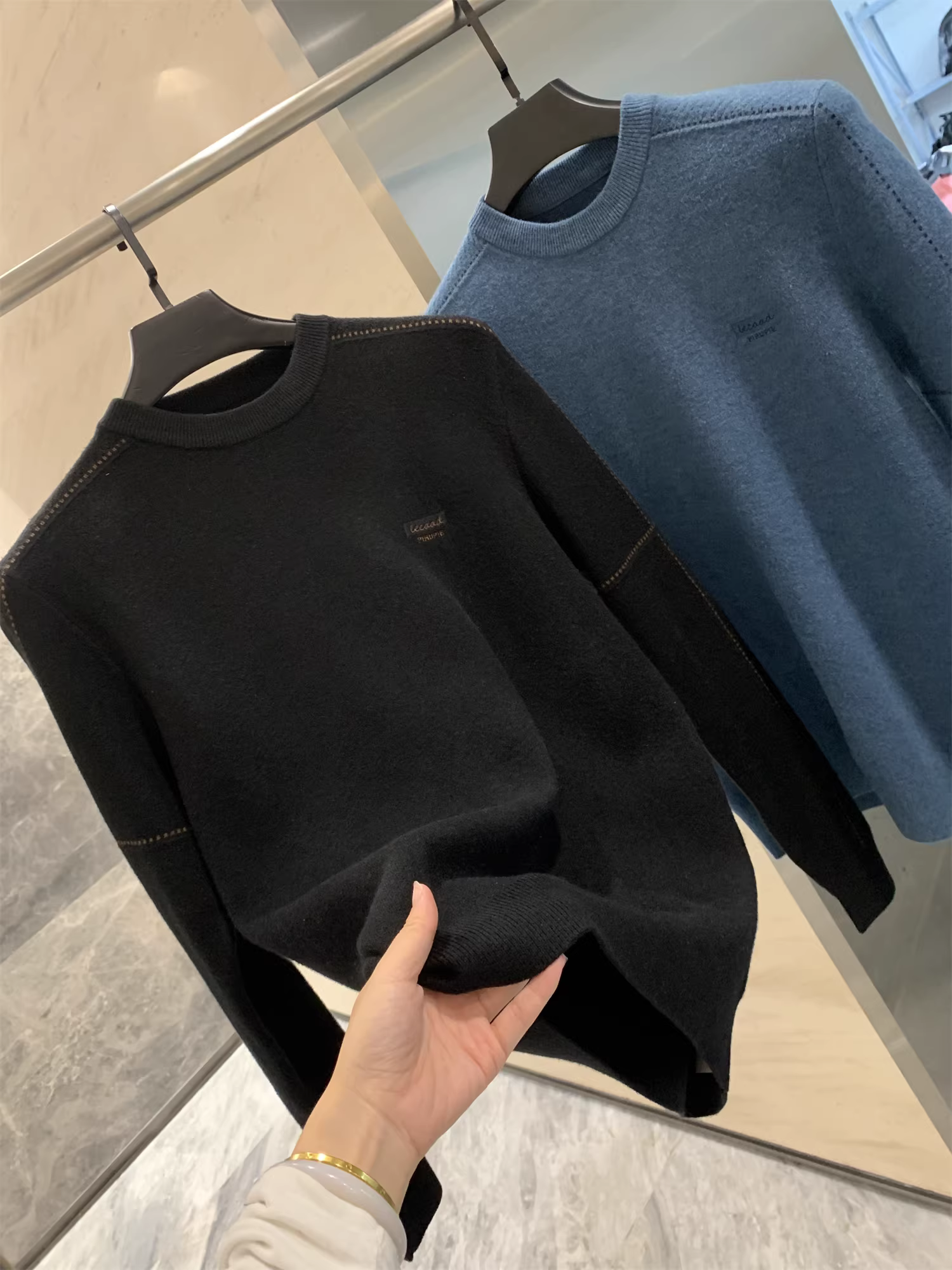 Dòng sản phẩm đồ chiên Don Quixote Doujia! Tinh tế và thoải mái! Đồ dệt kim đa năng và ấm áp dành cho nam giới vào mùa thu đông.