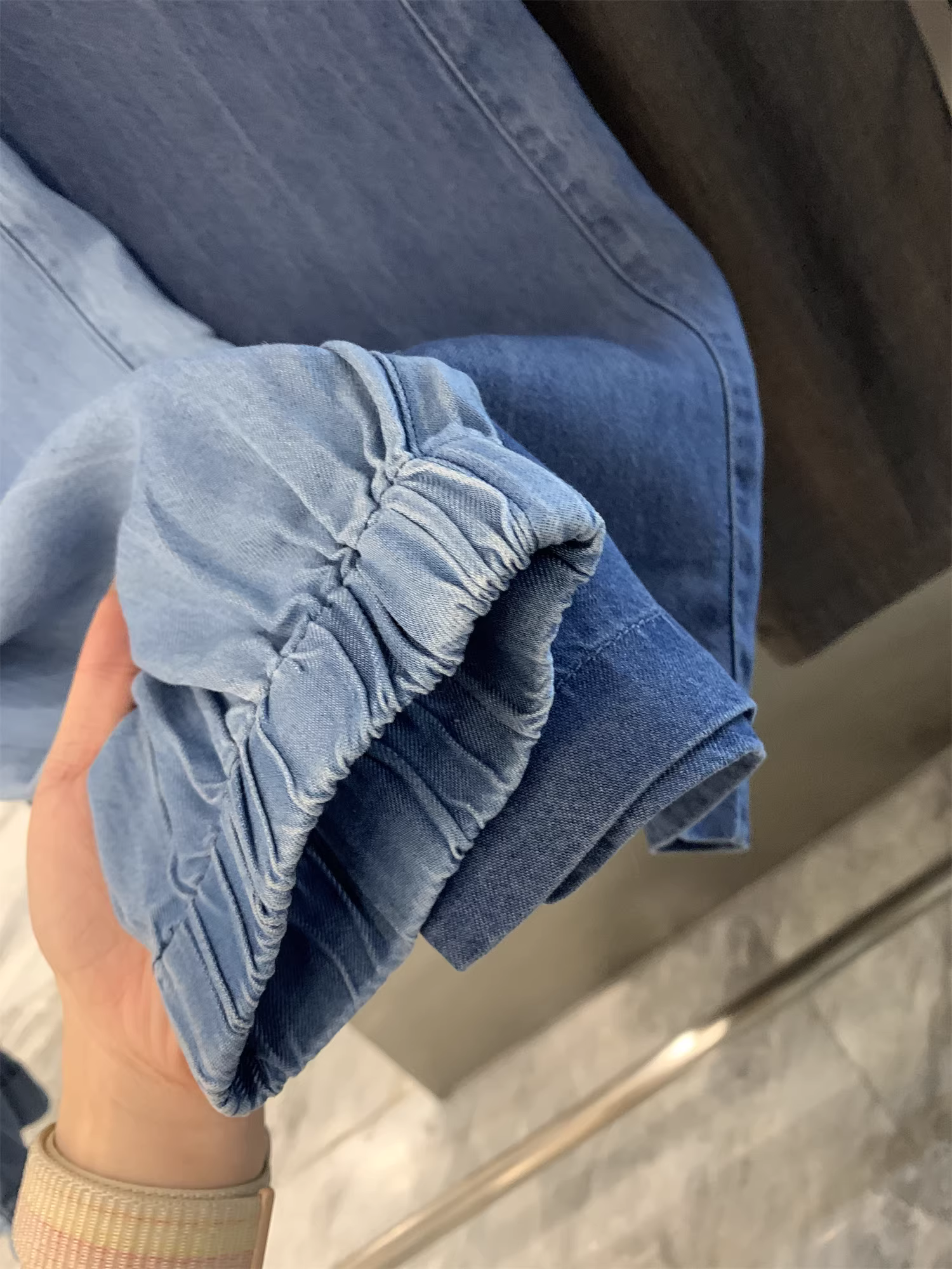 Don Quixote, mềm mại và bay bổng! 100% Tencel, mát mẻ và thoáng khí! Quần jean nam mùa hè lưng thun, kiểu dáng thường ngày