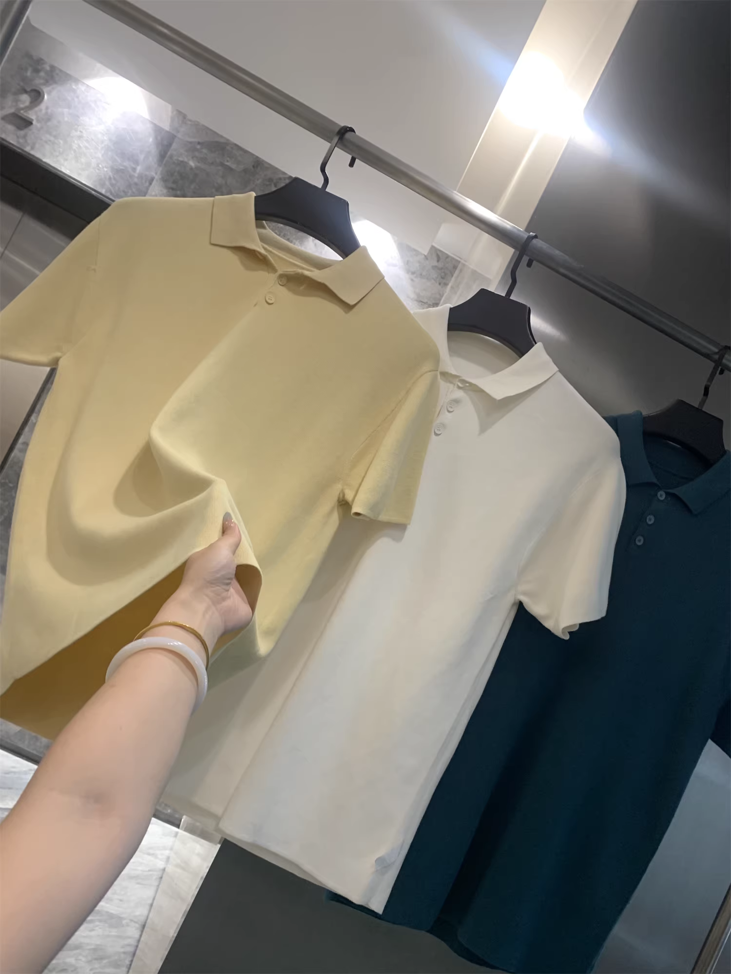 Don Quixote Knitted Comfortable Blend! Áo sơ mi polo ngắn tay đa năng, thoáng khí, màu trơn dành cho nam mùa hè hợp thời trang