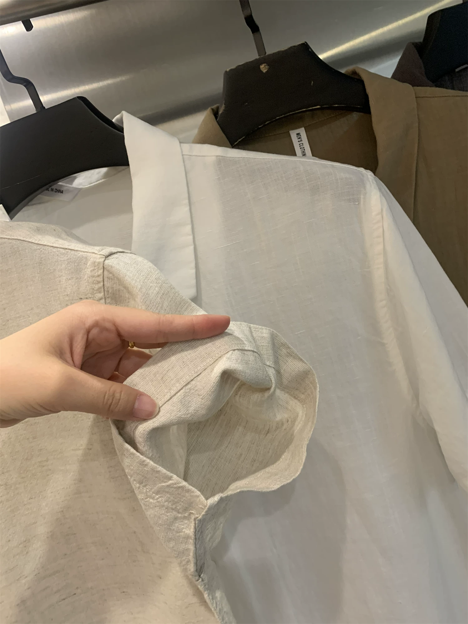 Don Quixote Tencel Lyocell+Linen+Rayon! Áo sơ mi ngắn tay đa năng thông thường mùa hè dành cho nam giới