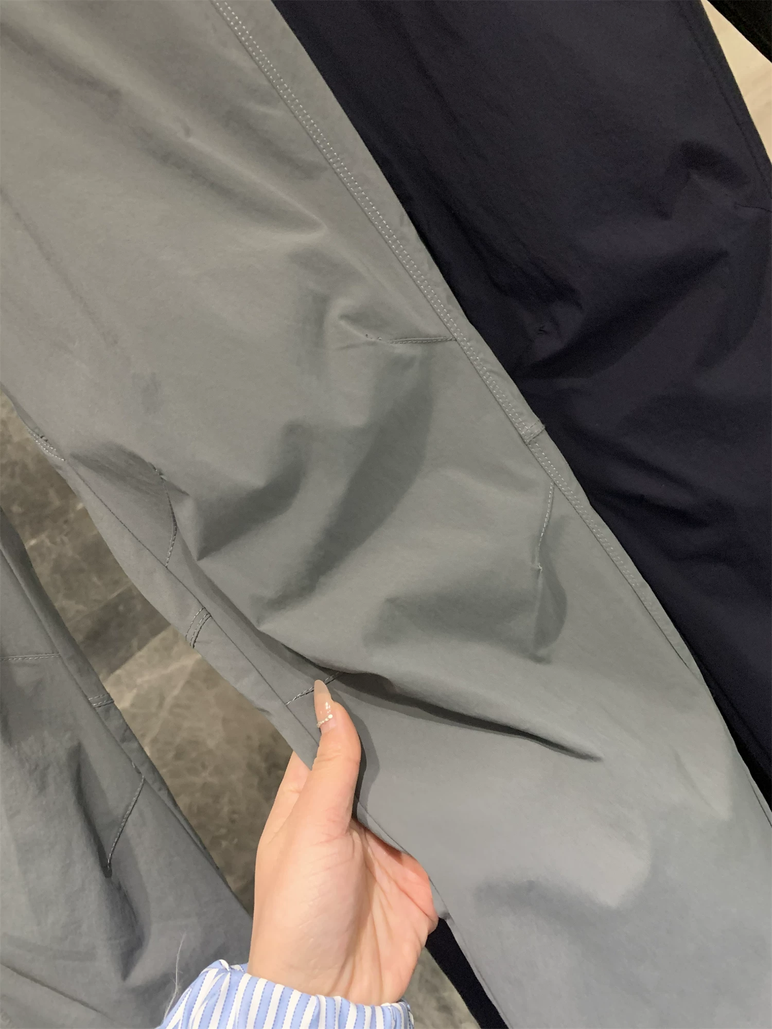 Don Quixote Technology Outdoor! Cắt ba chiều 3D! Quần thể thao nam dệt hai mặt, nhẹ, thoáng khí, co giãn.