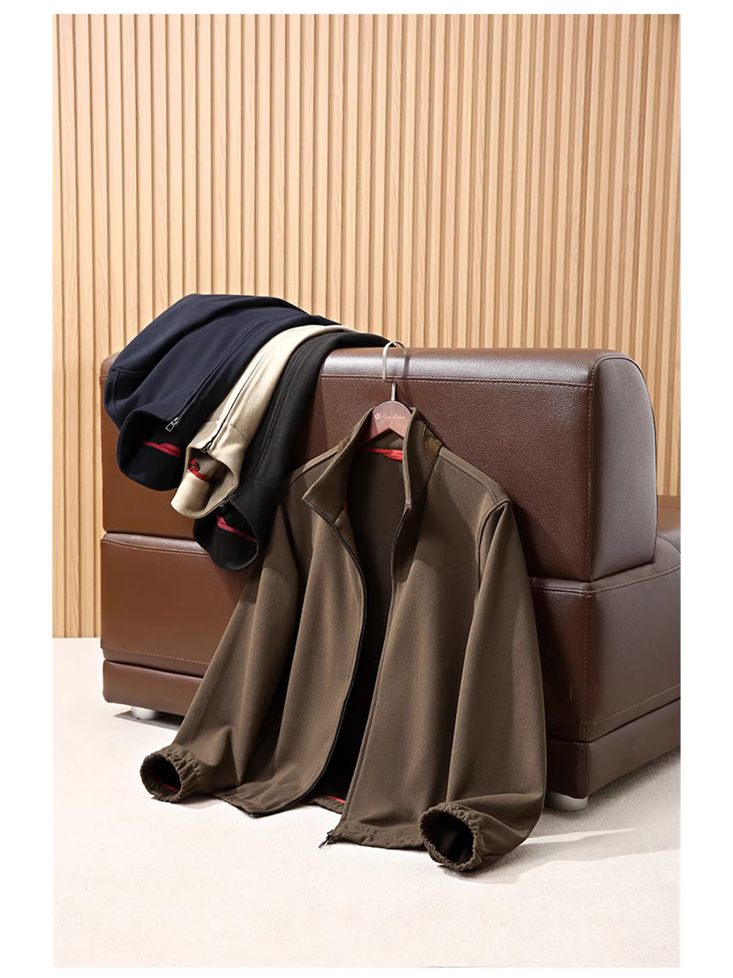 Don Quixote, một trải nghiệm cao cấp! Túi quà tặng được đóng gói tinh tế + len cừu có cảm giác thoáng khí! Áo khoác nam mùa thu đông