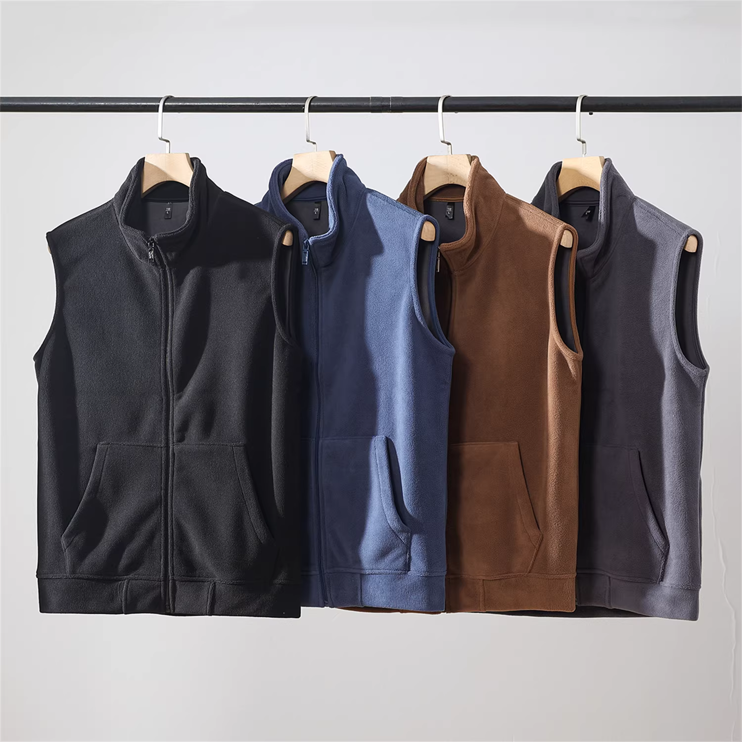 Áo khoác lông cừu hai mặt Don Quixote! Dày và ấm áp! Áo khoác gió cổ đứng dành cho nam mùa thu đông.