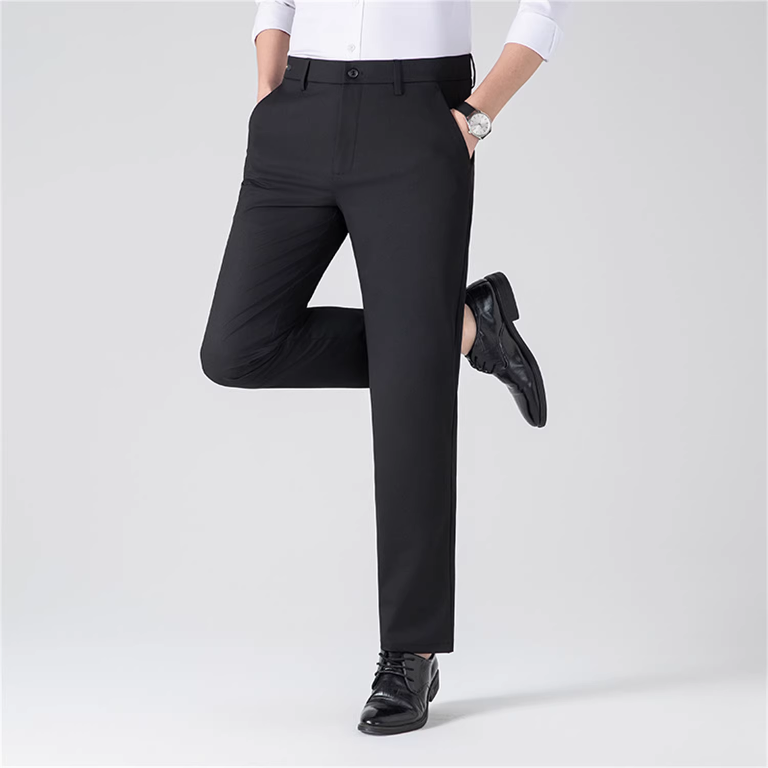 Dòng sản phẩm Don Quixote Cloud Sense! Chất liệu pha lụa! Quần âu ống đứng thoáng mát mùa hè dành cho nam.