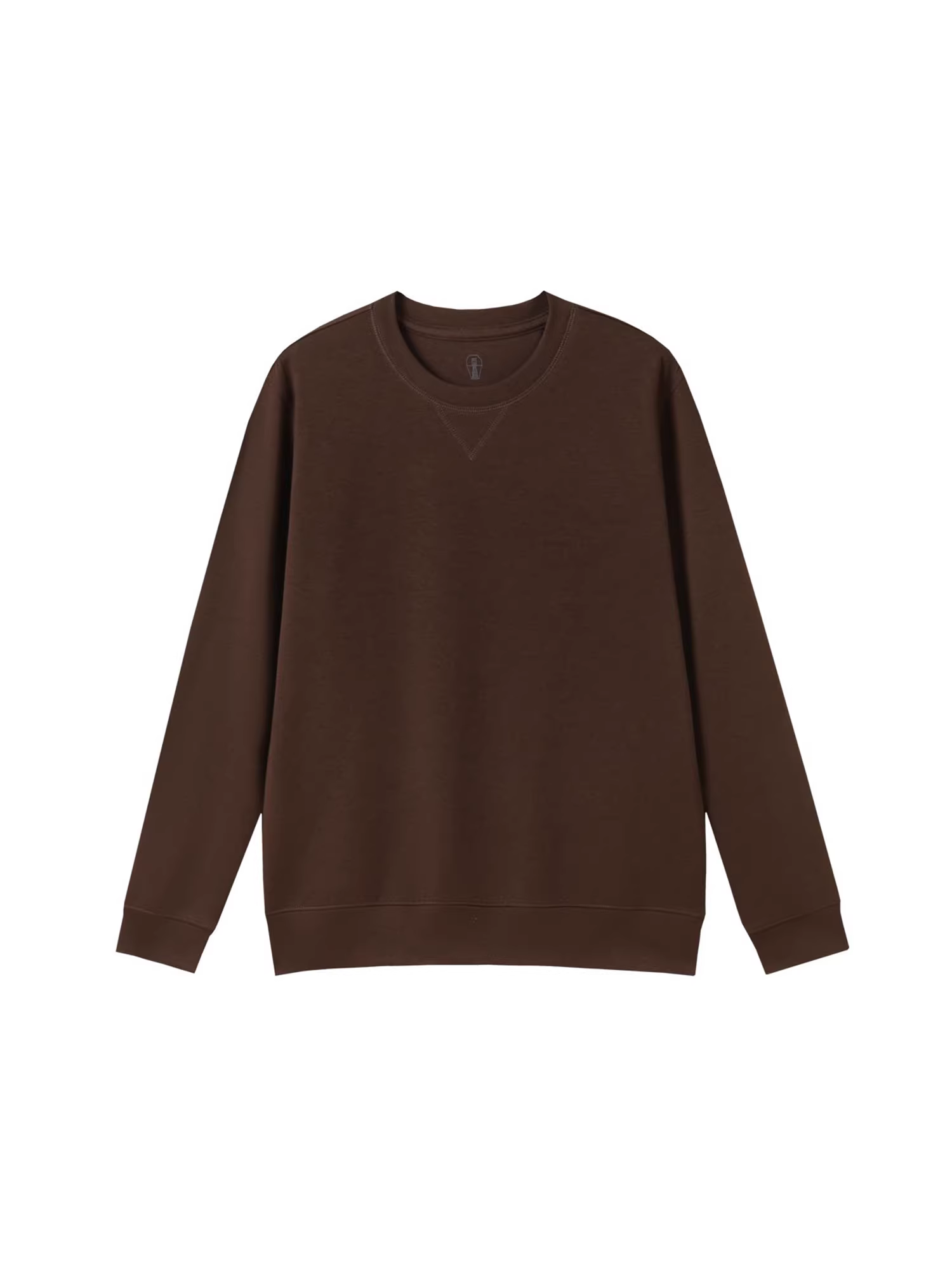 Don Quixote, sang trọng! Lenzing Modal + chất liệu len pha! Áo thun dài tay cổ tròn màu trơn, chất liệu lông cừu tổng hợp giữ ấm.