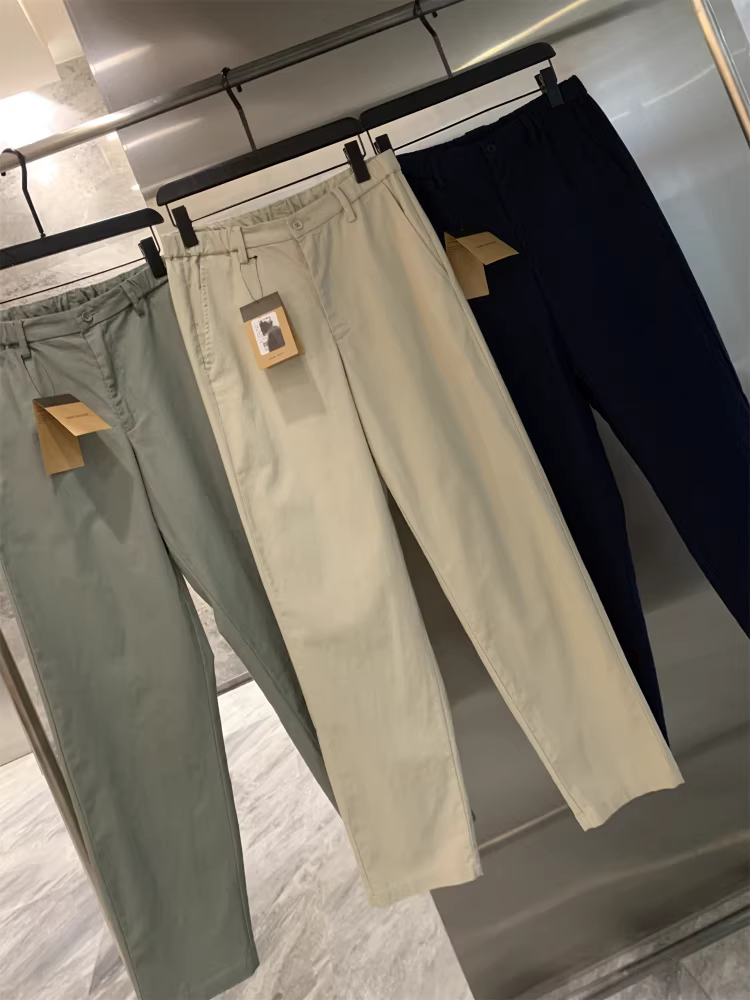 Trang phục thường ngày Don Quixote! Vải lanh + pha cotton! Quần dài nam mùa hè mỏng thoáng khí Quần dài hợp thời trang