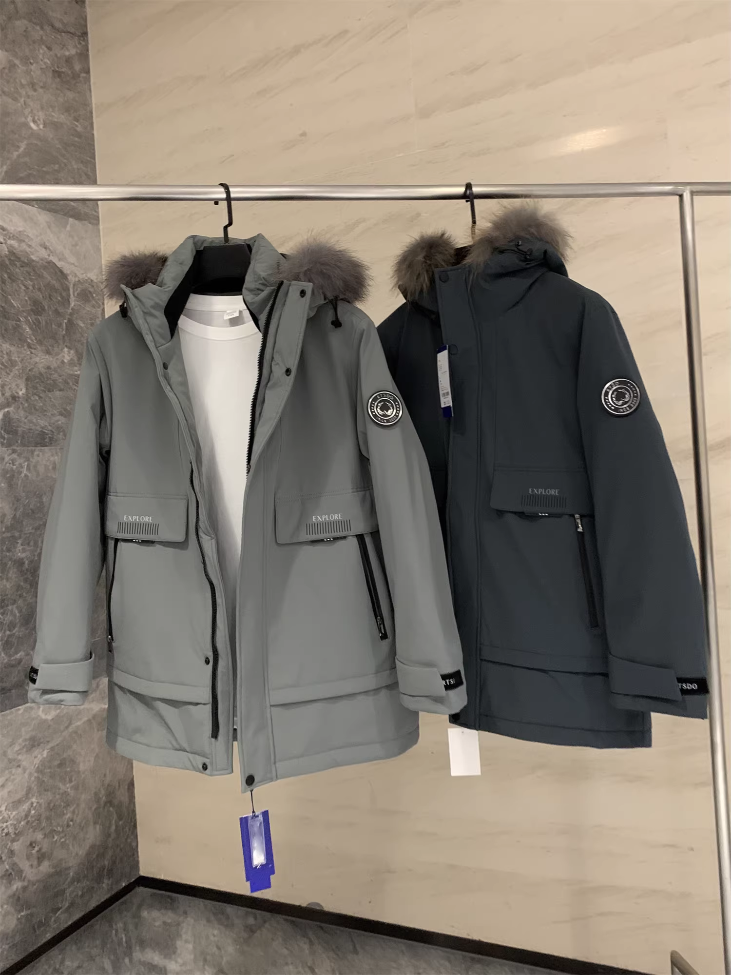 Don Quixote * Giảm giá! 90% lông ngỗng! Cổ áo lông chồn có thể tháo rời! Áo khoác parka giữ ấm mùa đông.