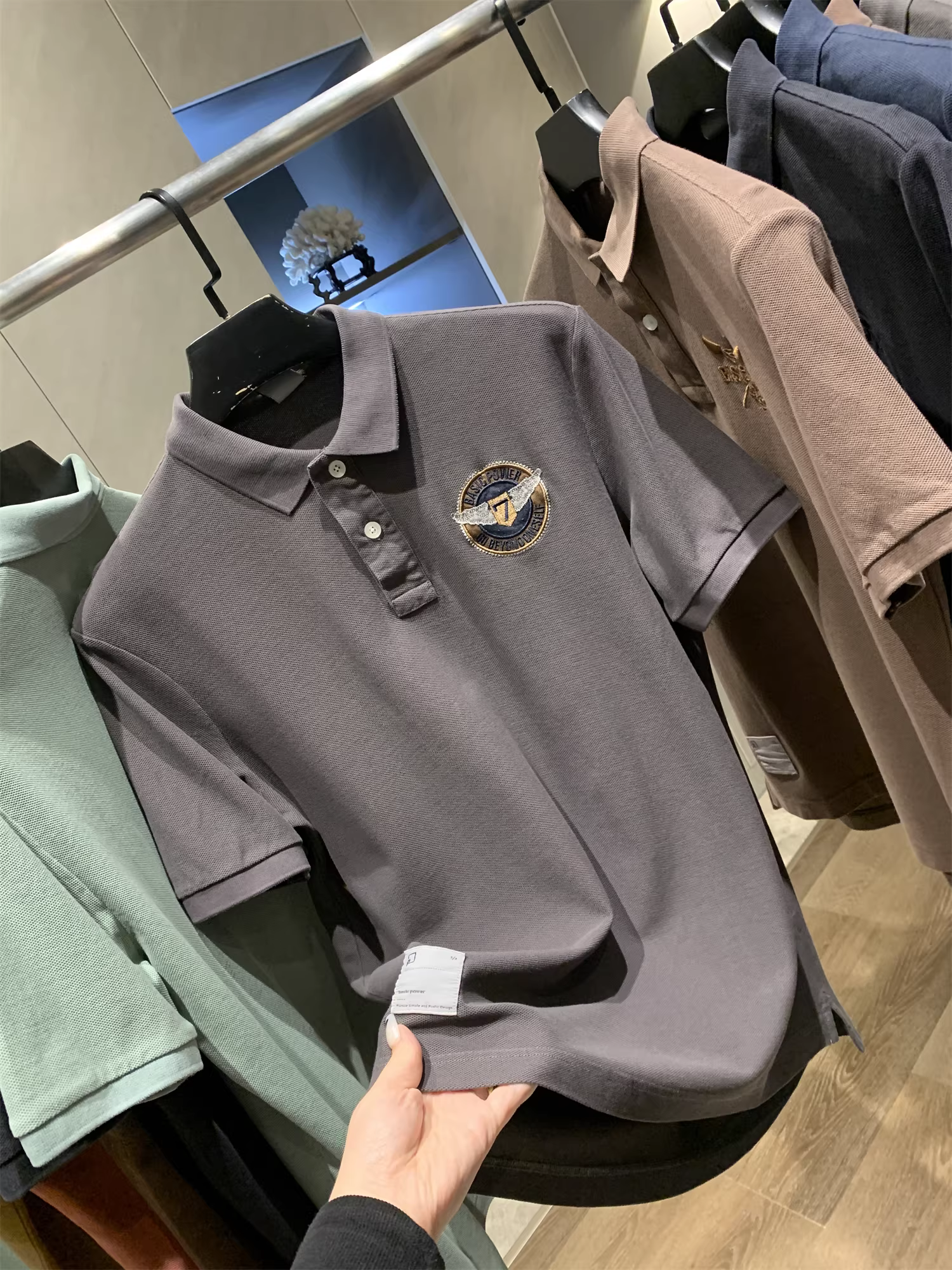 Don Quixote phong cách giản dị kiểu Mỹ! Áo polo nam tay ngắn cổ điển chất liệu cotton nguyên chất, đa năng, thời trang mùa xuân hè