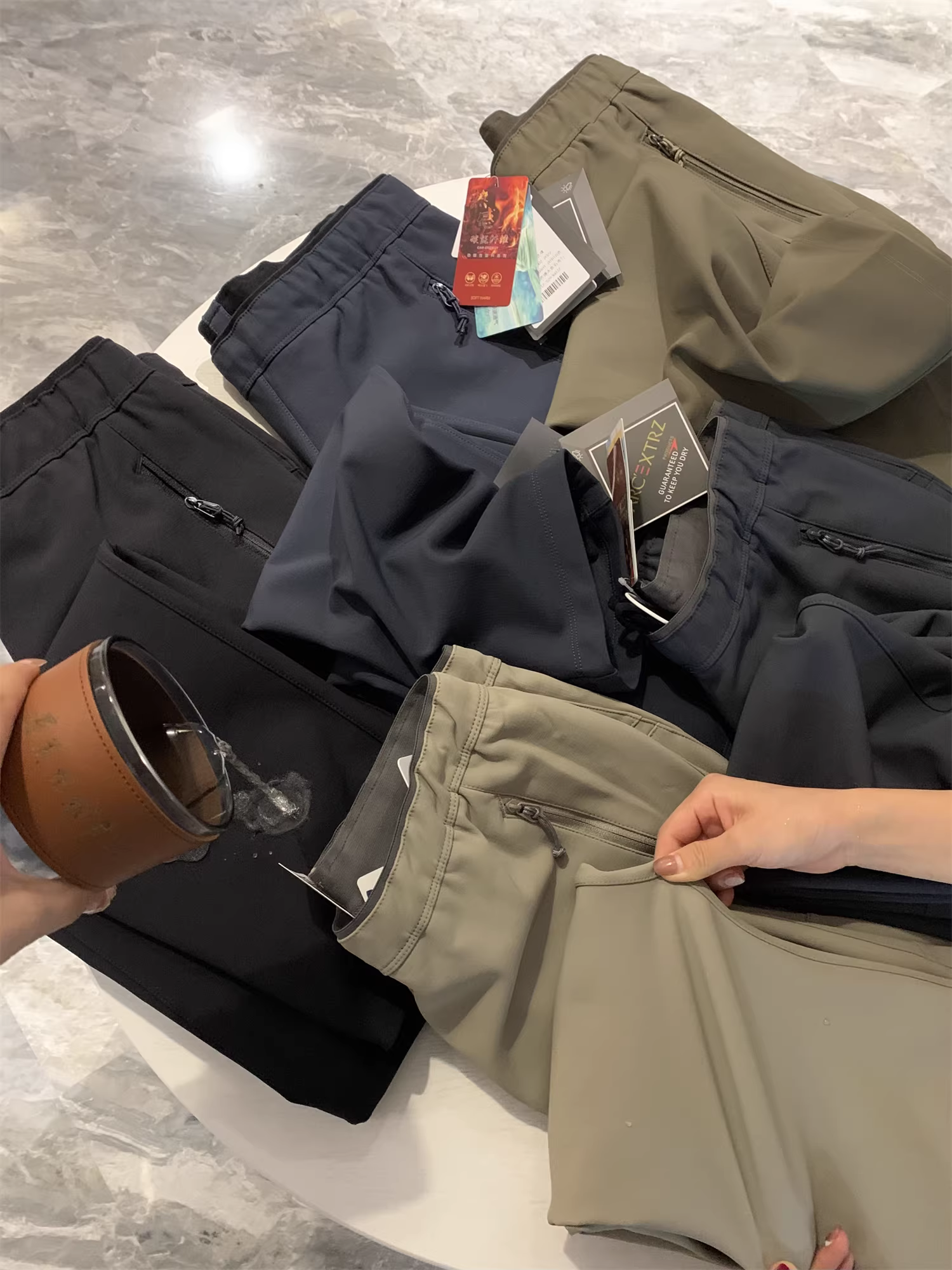 Don Quixote ARC Áo lông cừu ấm áp ngoài trời! Quần dài dệt kim giữ nhiệt công nghệ cao mùa thu đông thoáng khí dành cho nam giới