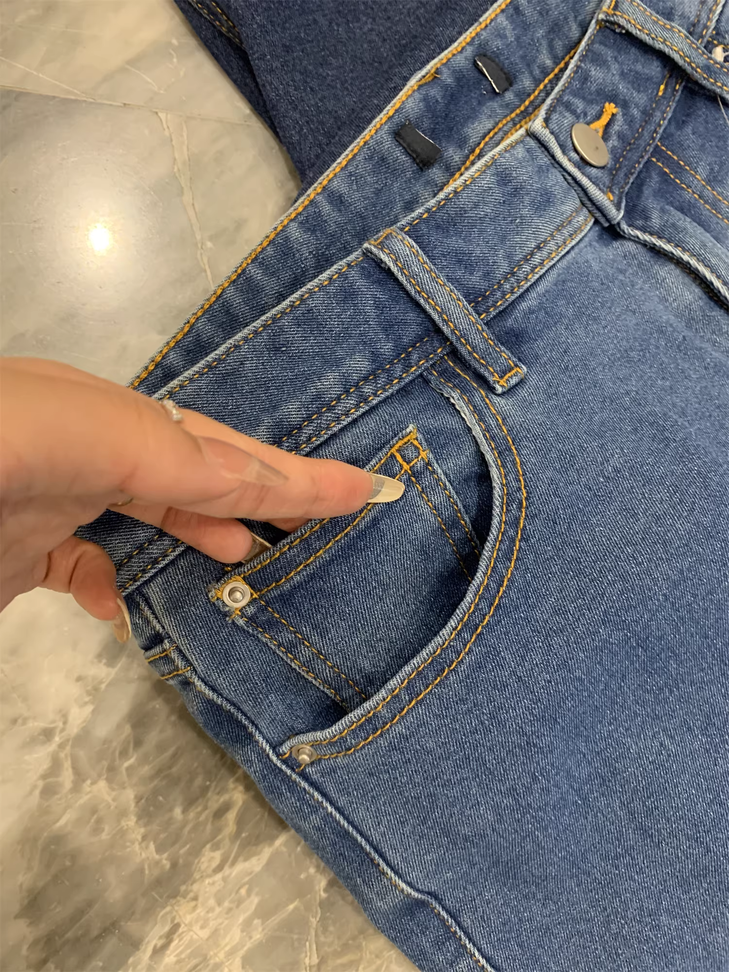 Don Quixote là một sản phẩm cổ điển và đa năng! Quá trình giặt enzyme! Quần âu ống đứng, quần jeans, quần dài nam mùa xuân thu.