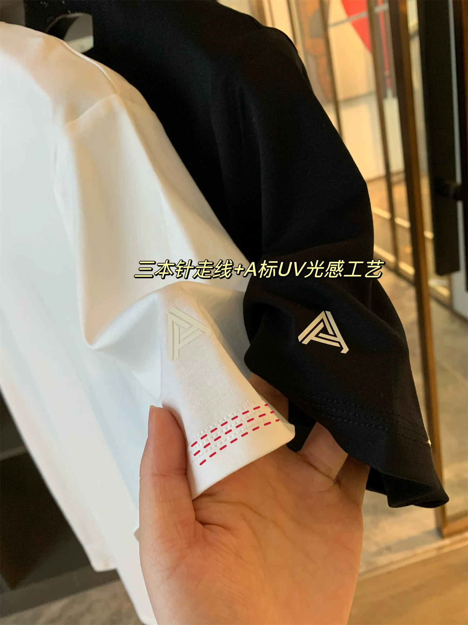 Áo thun trắng nhỏ xinh thần kỳ Don Quixote! Công nghệ chống thấm ba lớp, phong cách cặp đôi sang trọng nhẹ nhàng, áo thun cổ tròn màu trơn tay ngắn.