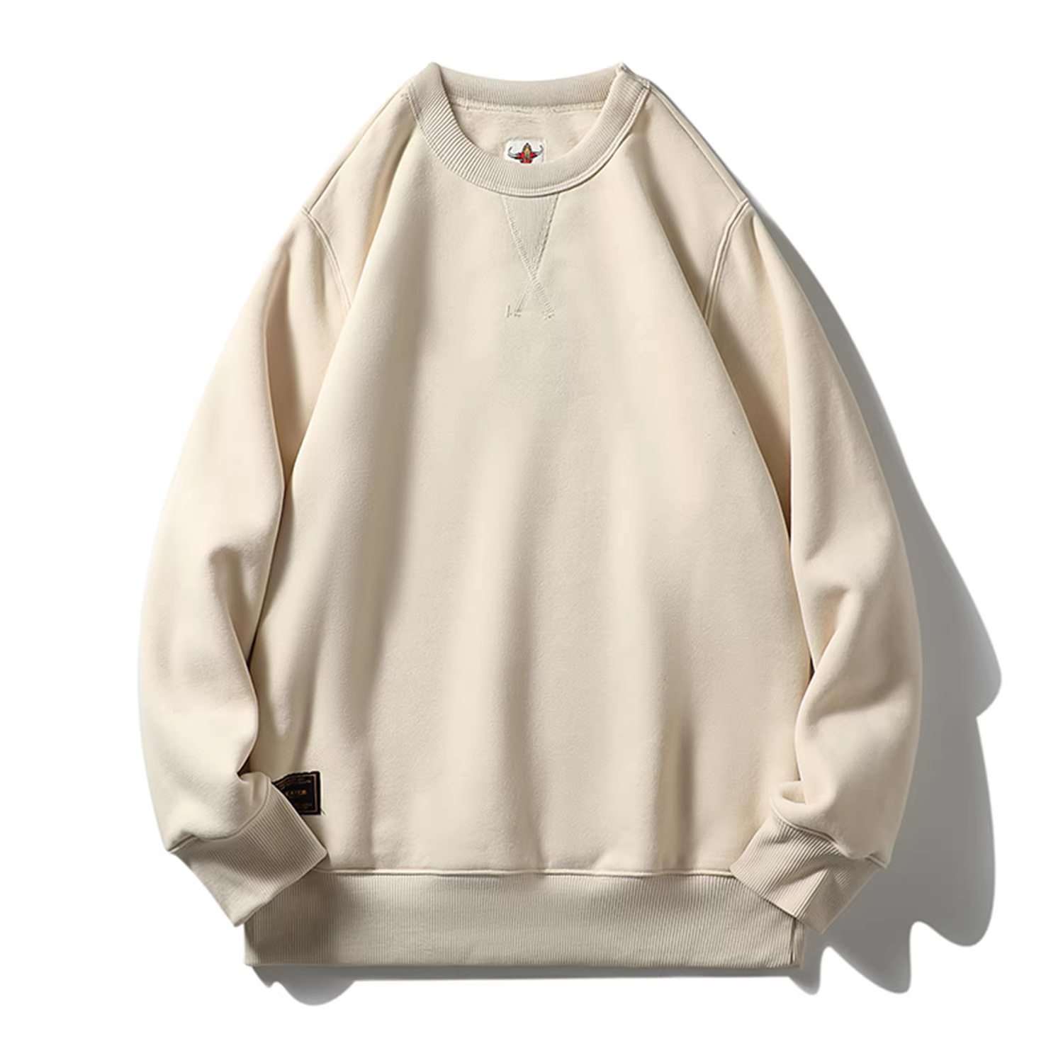 Don Quixote phong cách Nhật Bản hợp thời trang! Vải cotton hình vảy cá! Áo len cổ tròn thông thường thân thiện với da, tinh tế và đa năng dành cho nam giới.