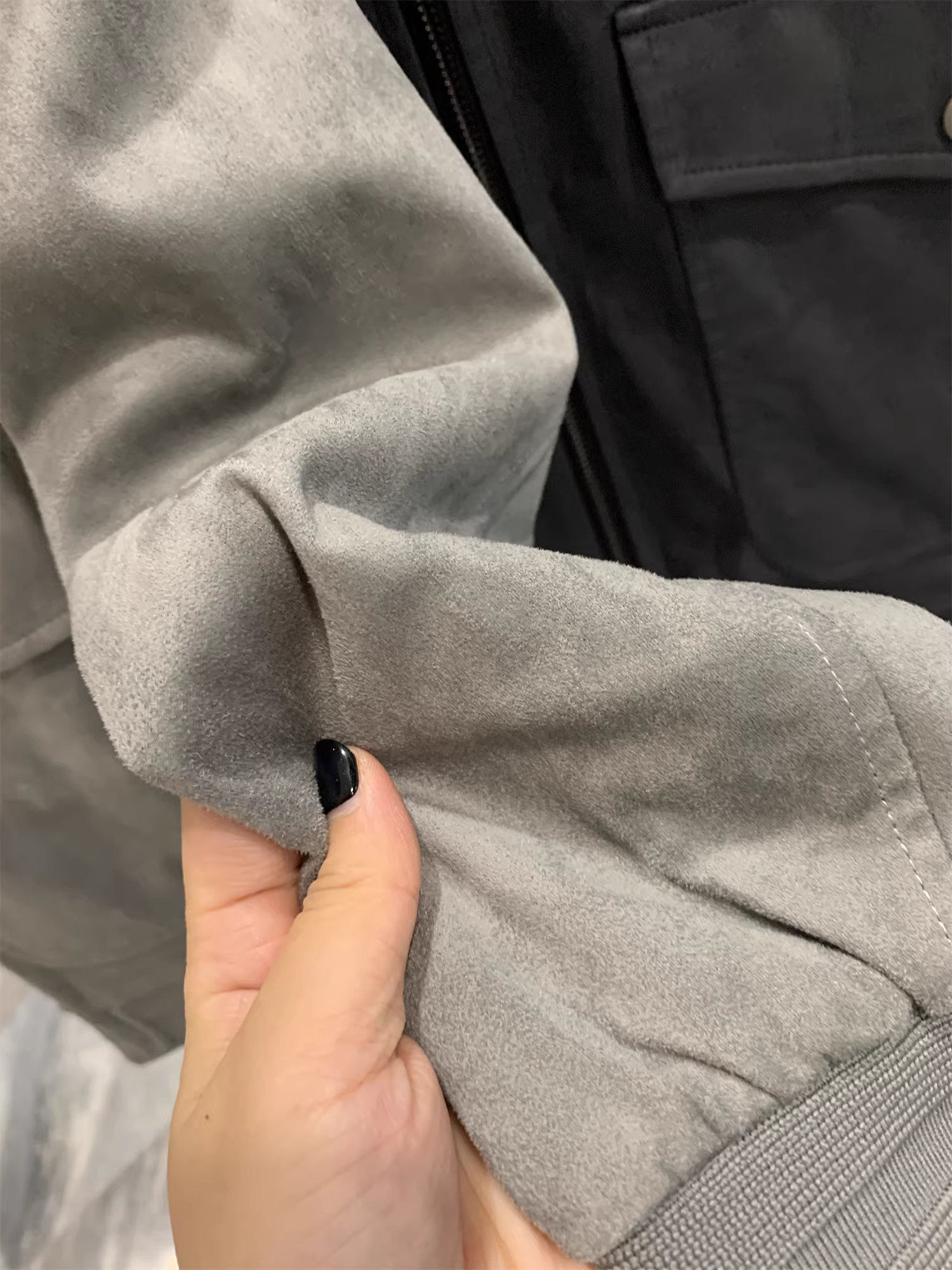 Vải giả da lộn Don Quixote! Áo khoác cổ bóng chày mỏng đa năng dành cho nam mùa thu hợp thời trang