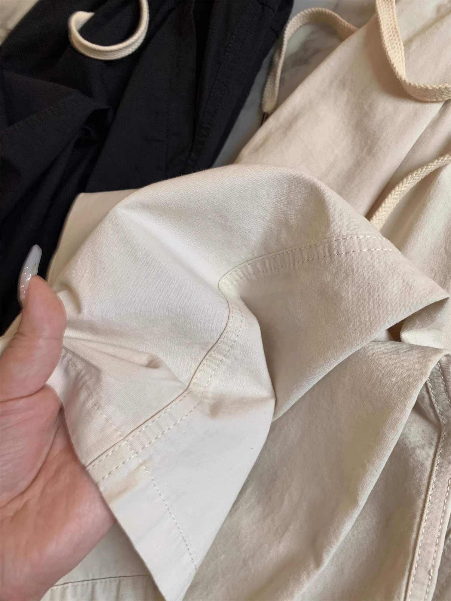 Quần âu nam Don Quixote phong cách retro Nhật Bản! 100% cotton đã qua xử lý! Quần ống đứng màu trơn đa năng, lưng thun co giãn, chất liệu cotton, dành cho mùa hè.