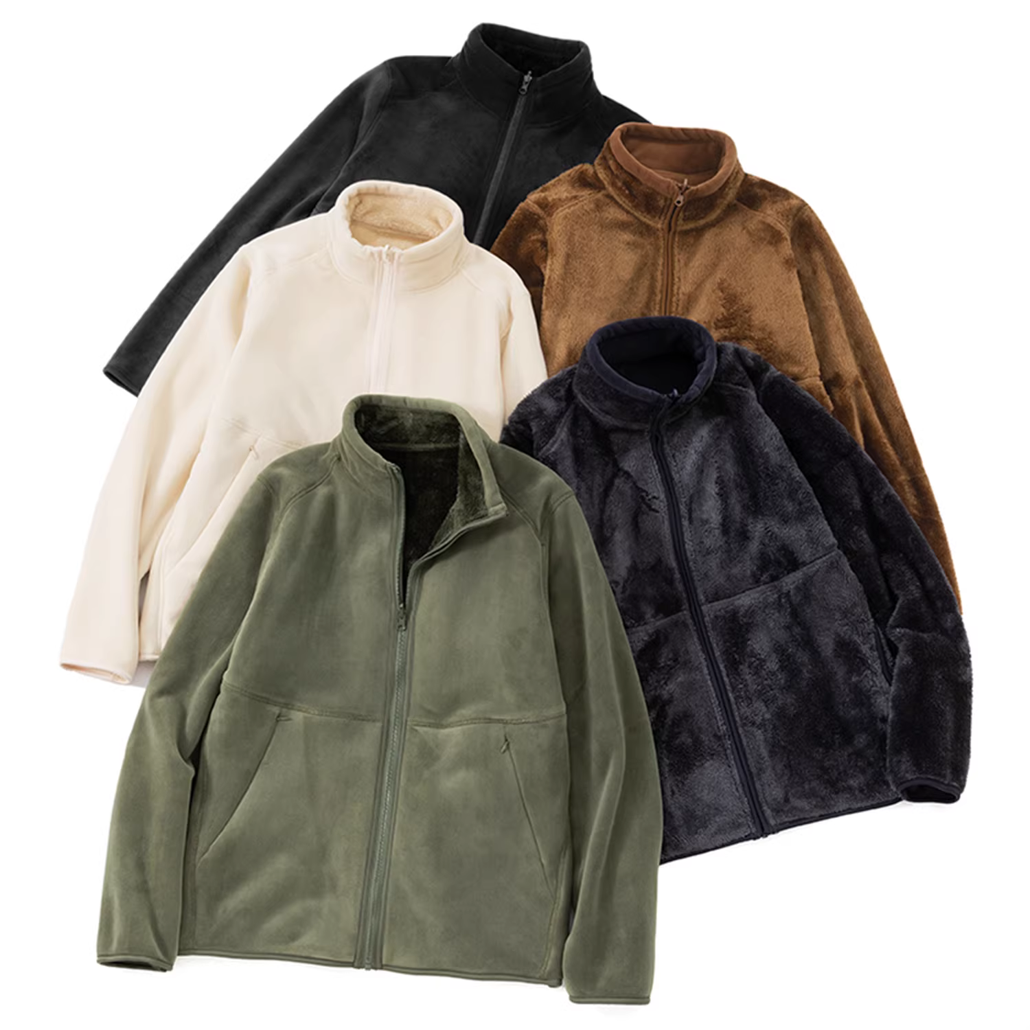 Don Quixote, hãy chuẩn bị cho cái lạnh! Có thể đảo ngược! Áo khoác cổ đứng có lớp lót lông cừu, dày dặn, ấm áp, màu trơn.