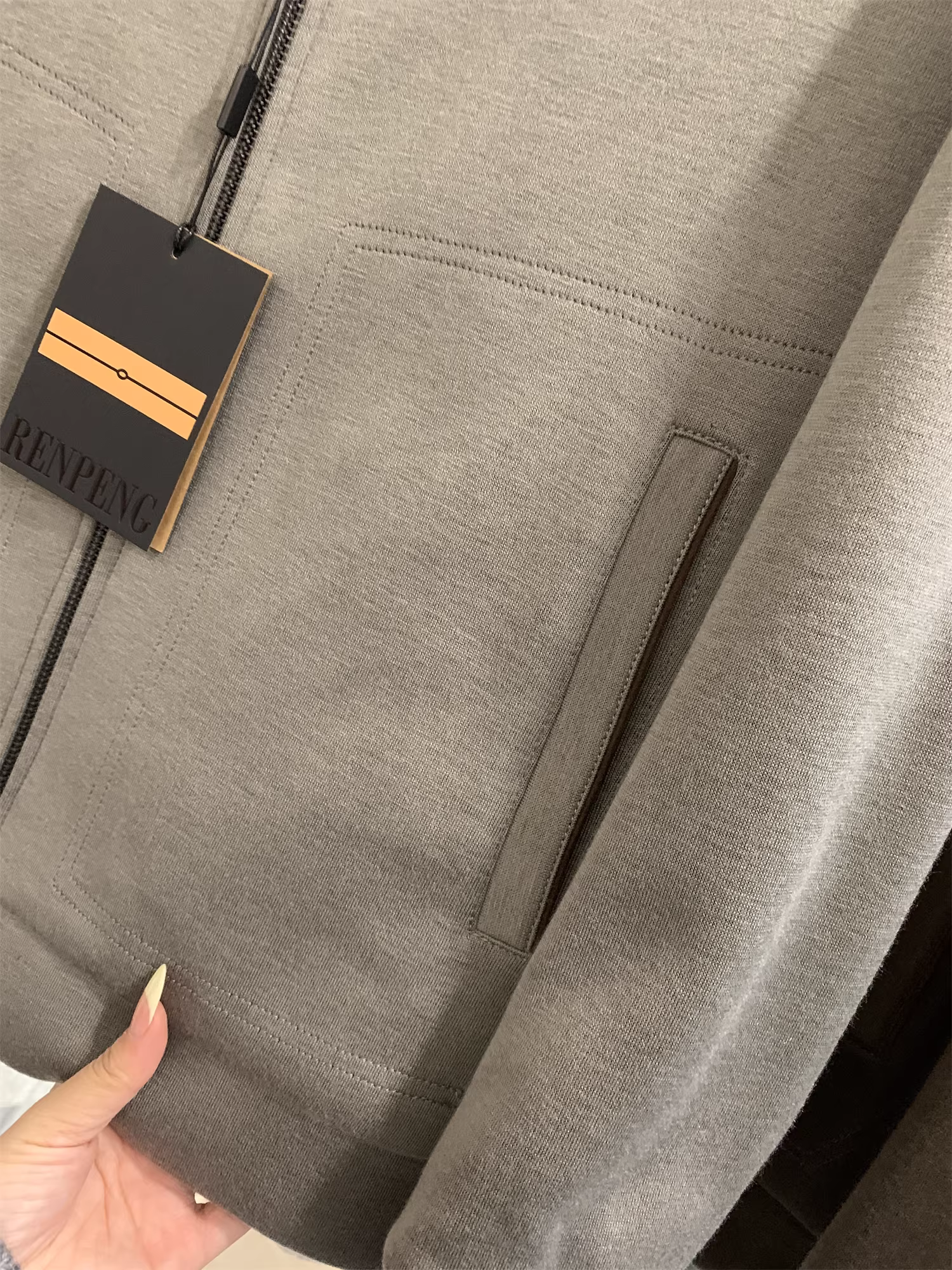 Don Quixote Áo khoác cổ đứng pha trộn 90% lông ngỗng + len! Áo khoác cổ đứng thông thường dành cho doanh nhân cao cấp dành cho nam giới vào mùa thu đông.