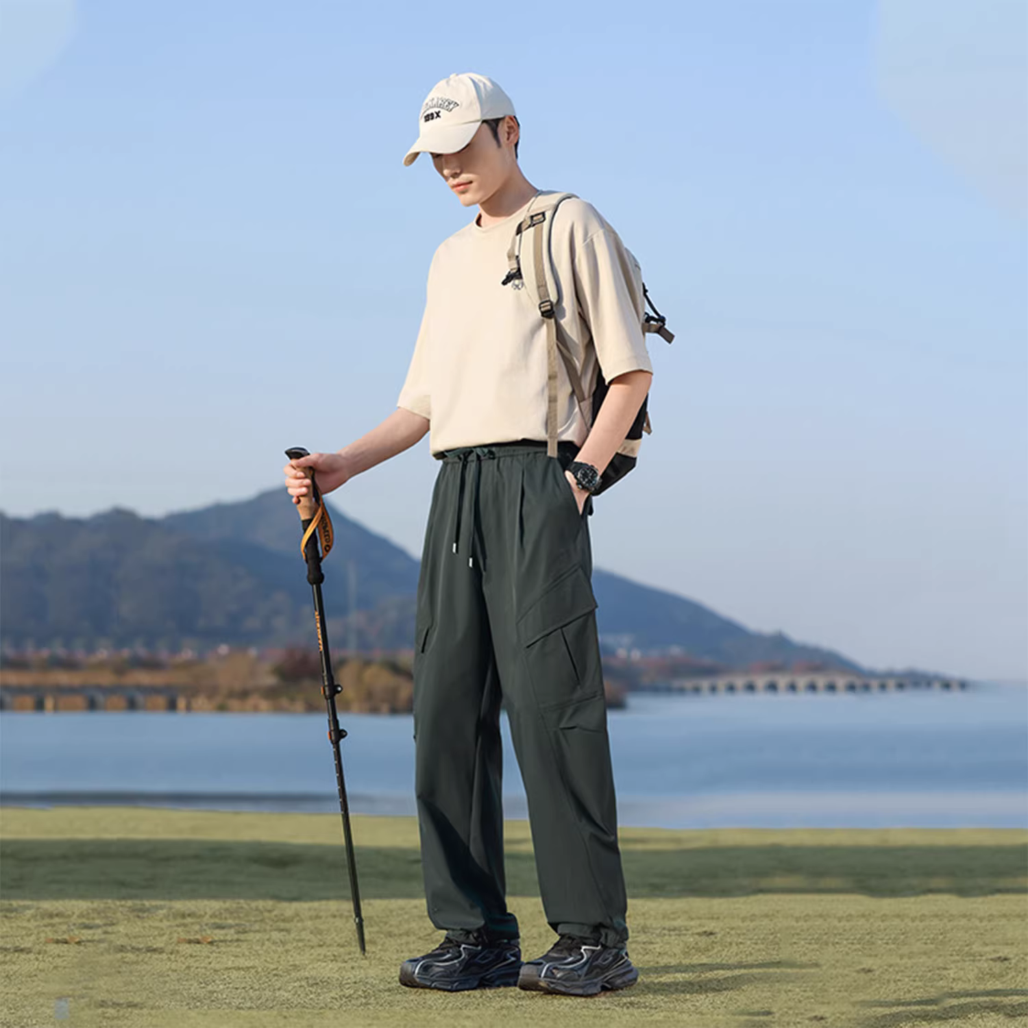 Dòng sản phẩm công nghiệp nhẹ Don Quixote! Quần thể thao ngoài trời thông thường dành cho nam mùa hè quần ống đứng quần ống đứng hợp thời trang