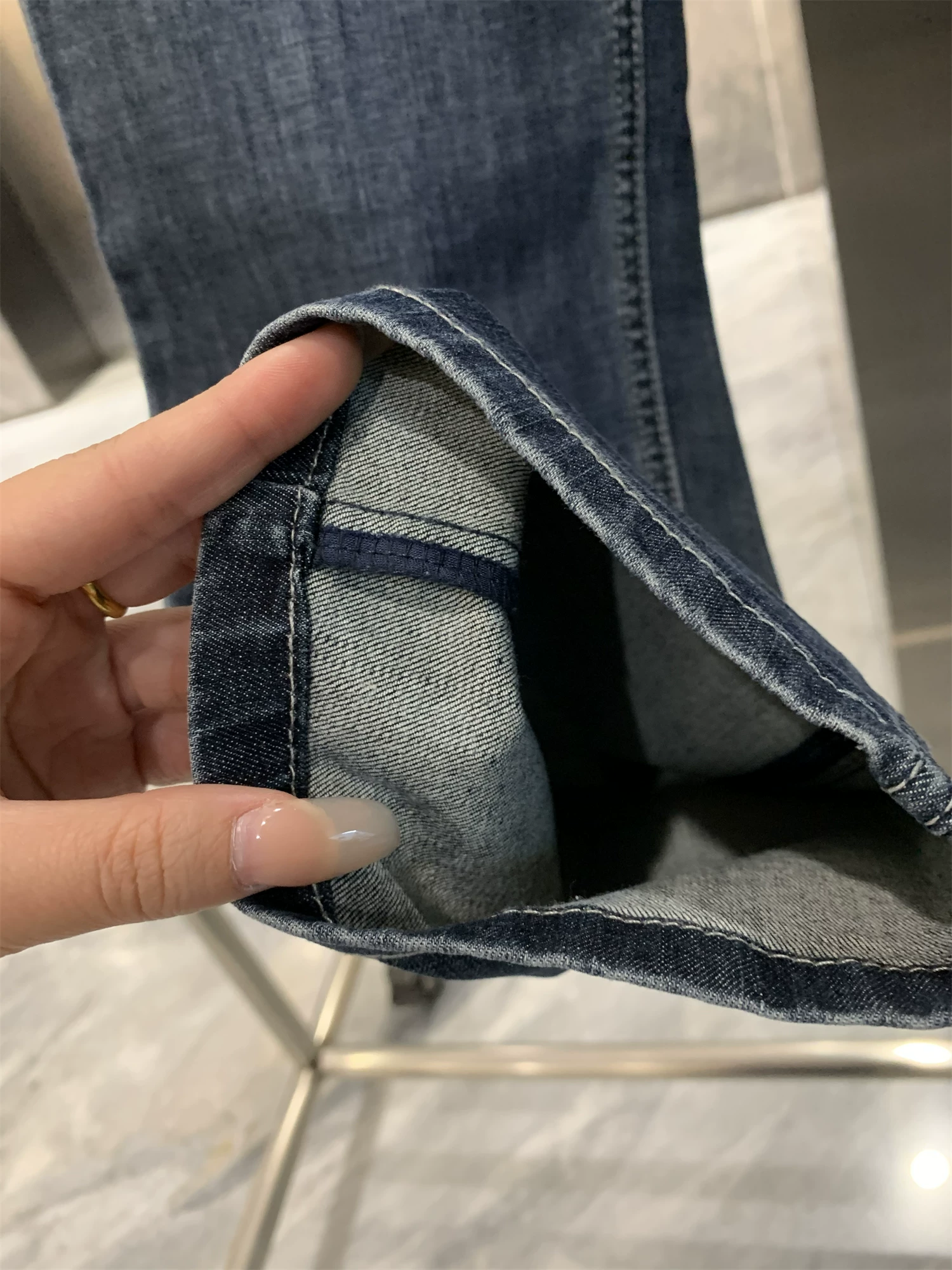 Ưu điểm về danh tiếng của Don Quixote! Chức năng làm mát bằng sợi bạc hà thấm ẩm Quần jean mỏng thoáng khí mùa xuân/mùa hè