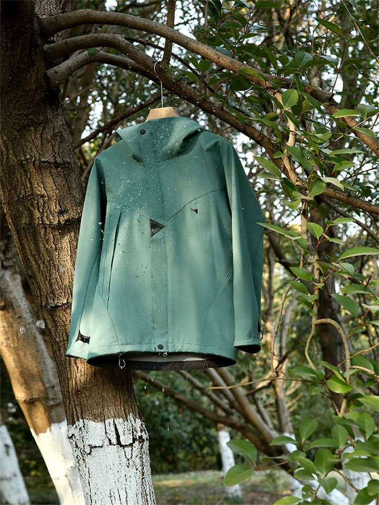 Don Quixote Shuojia Hàng cao cấp ngoài trời! Áo khoác phong cách cặp đôi màu trơn cao cấp sang trọng của Ý hợp thời trang