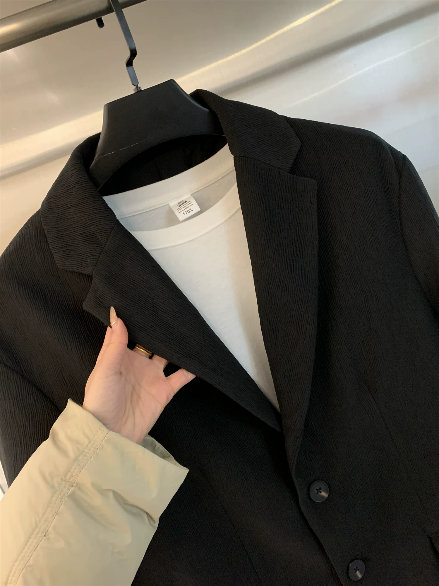 Don Quixote đến Tây Ban Nha! Họa tiết gợn sóng! Áo khoác blazer nam kiểu Ý sang trọng nhẹ nhàng, phong cách thường ngày.