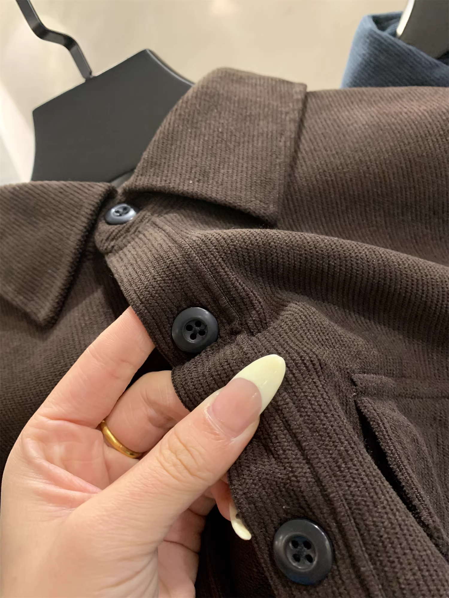 Don Quixote Vertical Stripe! Lớp lót bằng lông cừu tổng hợp! Áo khoác có cổ màu trơn phong cách cổ điển Nhật Bản dành cho nam