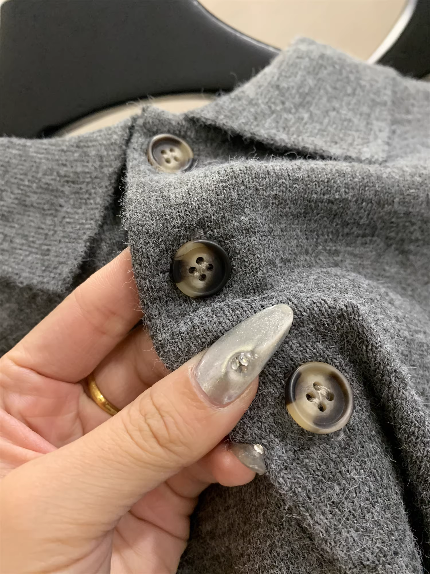 Phong cách nhà thiết kế Don Quixote! Cổ áo polo kiểu Ý! Áo len dệt kim nam mùa thu.