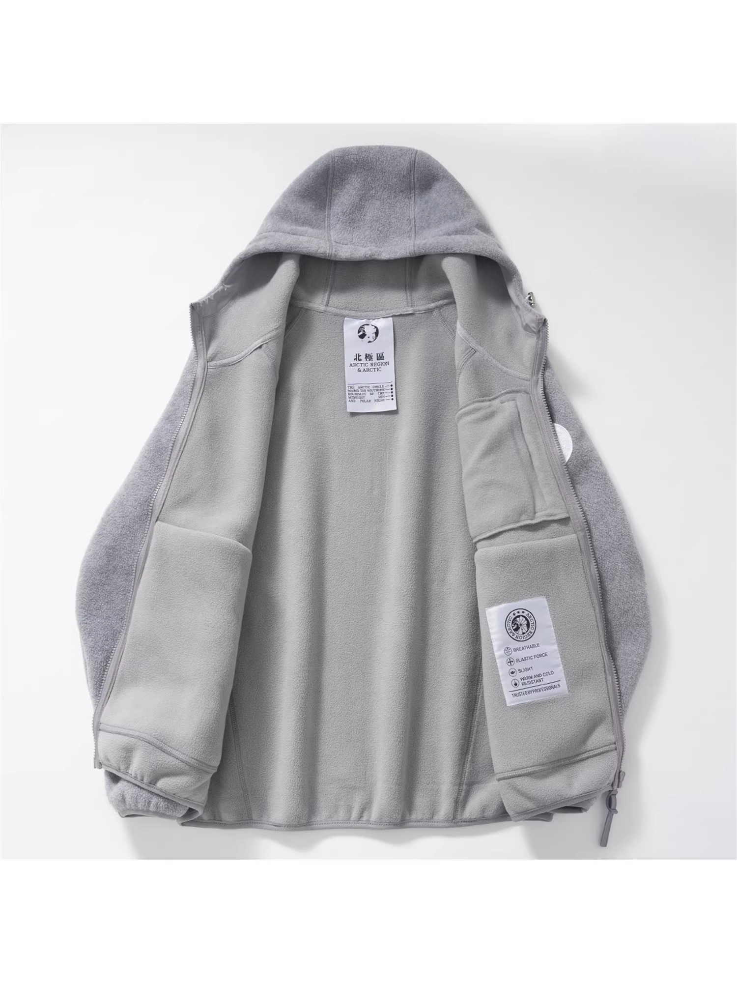 Don Quixote Urban Functionality! Áo khoác có mũ trùm đầu ngoài trời mùa đông kiểu dáng 3D, chất liệu lông cừu tổng hợp hai lớp dành cho nam.