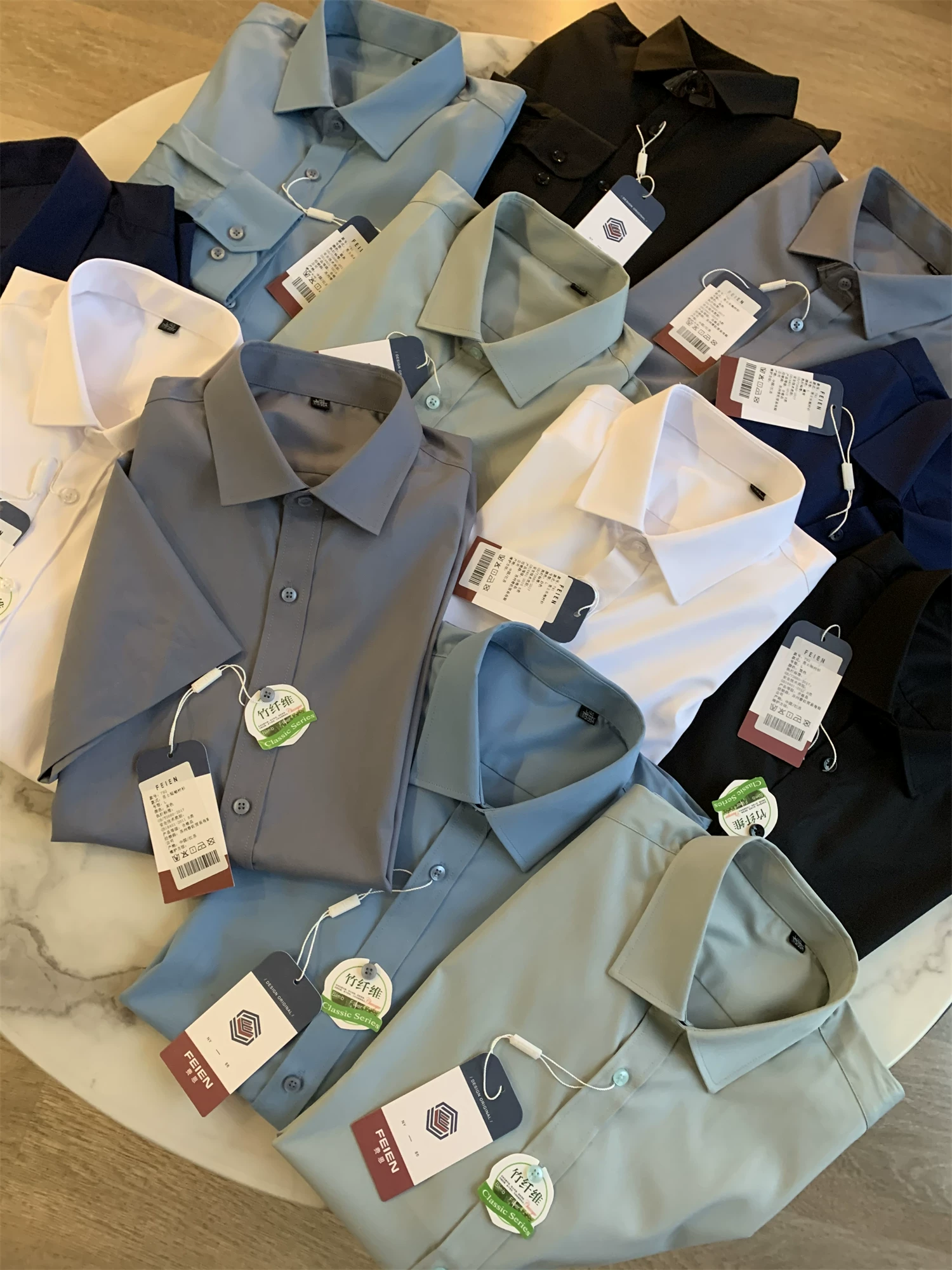 Áo sơ mi nam chất liệu sợi tre Don Quixote! Không cần là ủi, chống nhăn, mềm mại, mượt mà, thanh lịch, đơn giản và đa năng, có tay ngắn/tay dài.