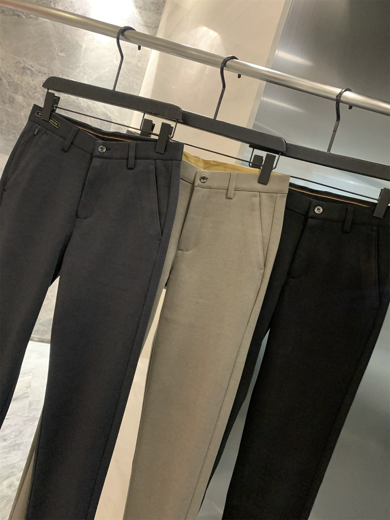 Quần nam chất liệu len Don Quixote pha lyocell! Dày và ấm! Quần mùa thu đông giữ nhiệt, giữ ấm cho nam giới.