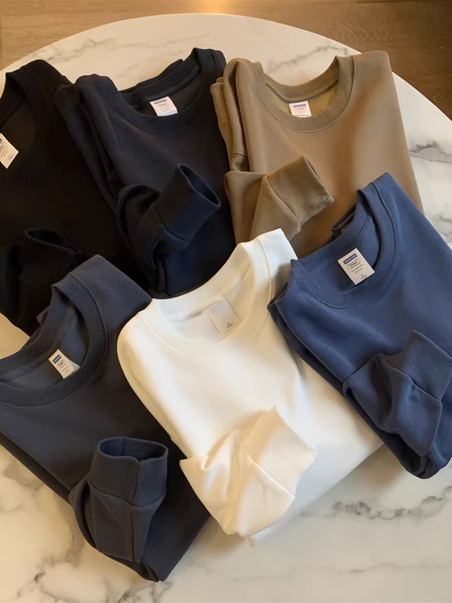 Phong cách nổi tiếng của Don Quixote! Rất được khuyến khích! Áo thun nam cổ tròn đa năng cơ bản mùa thu năm 2023