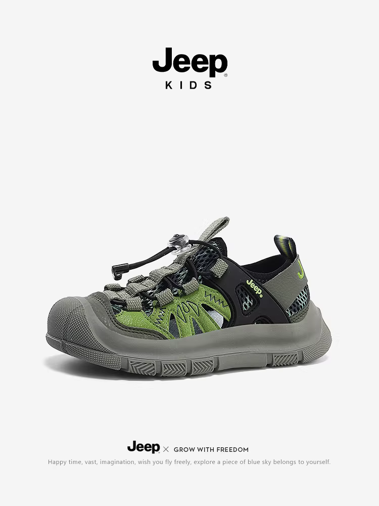 Dép Jeep cho trẻ em, giày Shuoxi, giày trẻ em mũi kín mùa hè, mẫu mới mùa hè 2025, giày đi biển chống nước cho bé gái và bé trai.