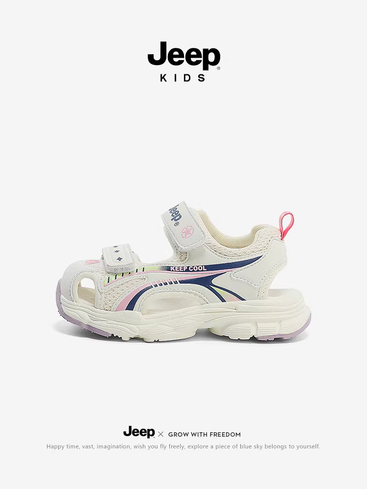 [Giảm giá] Dép kín mũi cho trẻ em Jeep 2025 Mẫu mới Giày đi biển cho bé gái Giày chống trượt cho bé trai
