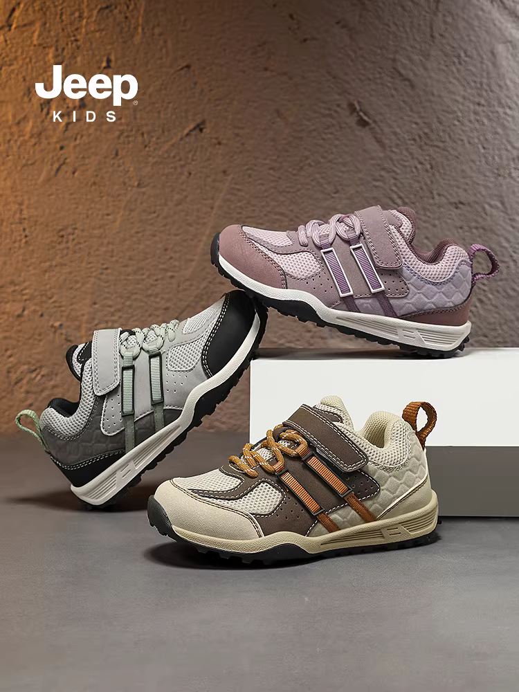 Giày thể thao bé trai Jeep mùa thu 2025, giày leo núi trẻ em mới, đế mềm, chống trơn trượt, giày chạy bộ cho trẻ em
