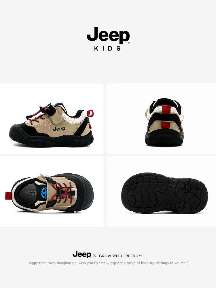 Giày trẻ em Jeep, giày thể thao trẻ em, mẫu mới thu đông 2025, giày bé gái chống trơn thoáng khí đế mềm, giày trẻ em đi chơi ngoài trời
