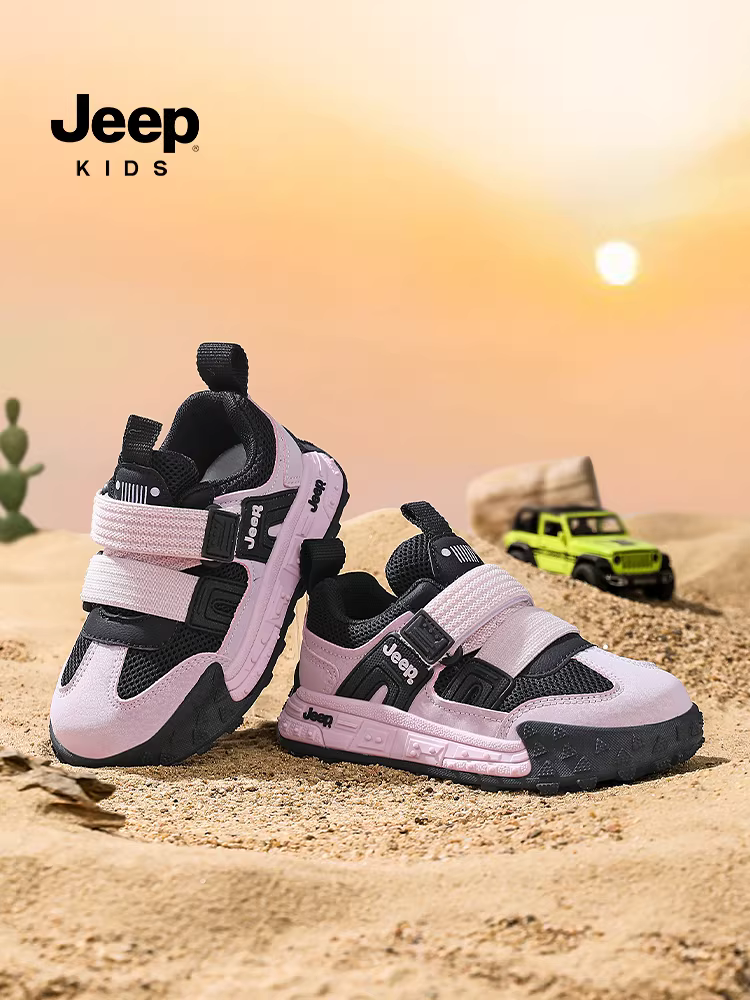 Giày thể thao trẻ em Jeep, giày leo núi ngoài trời đế mềm, giày chạy bộ nữ, giày trẻ em mùa thu mới 2025, nhẹ