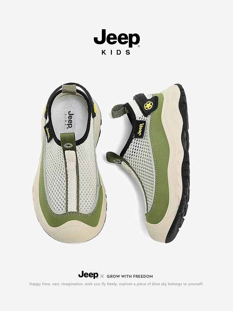 Giày thể thao lưới trẻ em Jeep, giày lưới thoáng khí mùa hè, giày bé trai, giày trẻ em mới 2025, giày bé gái