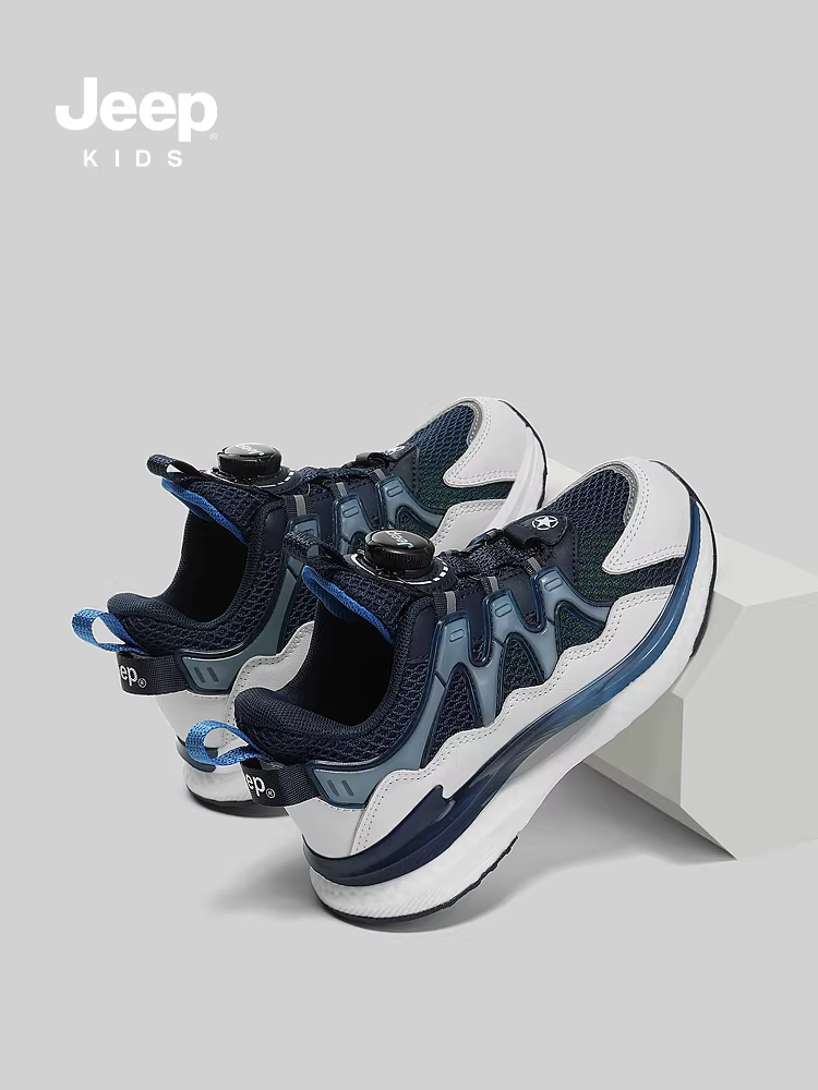 Giày thể thao trẻ em Jeep mùa hè, giày cài nút, giày lưới thoáng khí cho bé gái, mẫu mới 2025, giày cài nút cho bé trai, giày lưới