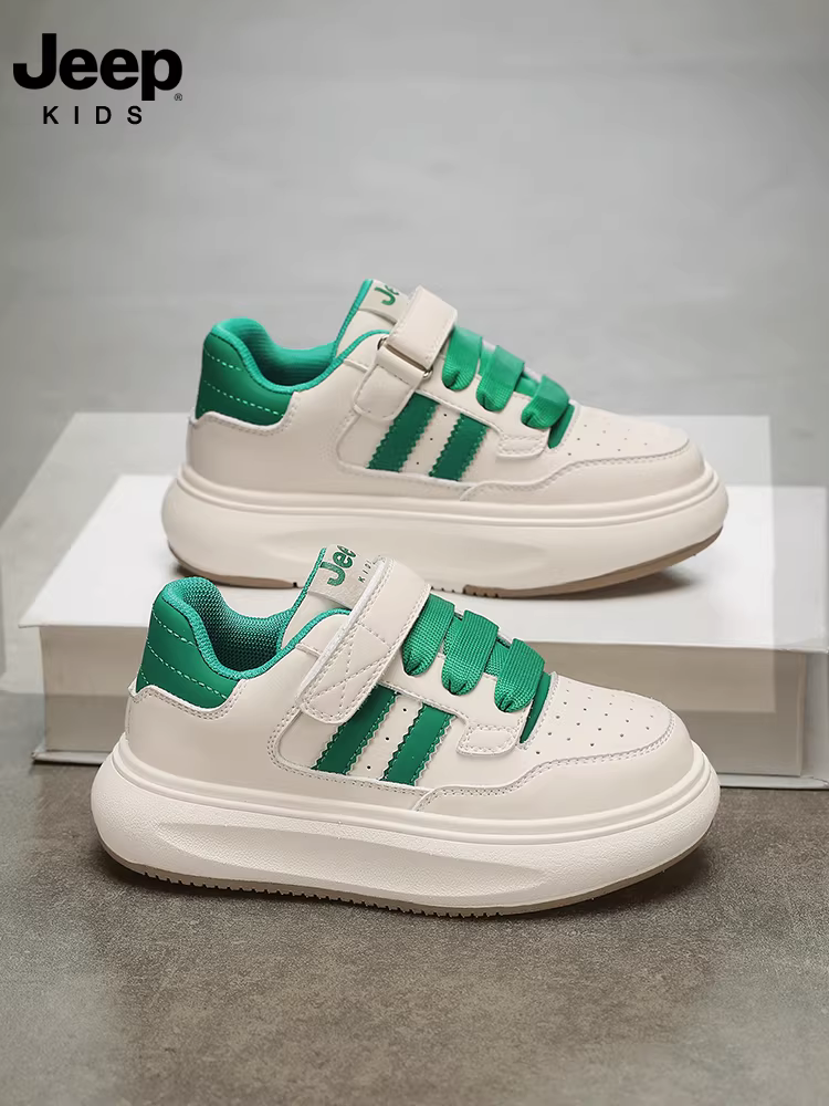 Giày thể thao trẻ em Jeep cho bé trai, giày trẻ em hình gấu trúc, kiểu mới xuân thu 2024, giày thể thao thông thường cho bé gái lớn, giày học sinh tiểu học