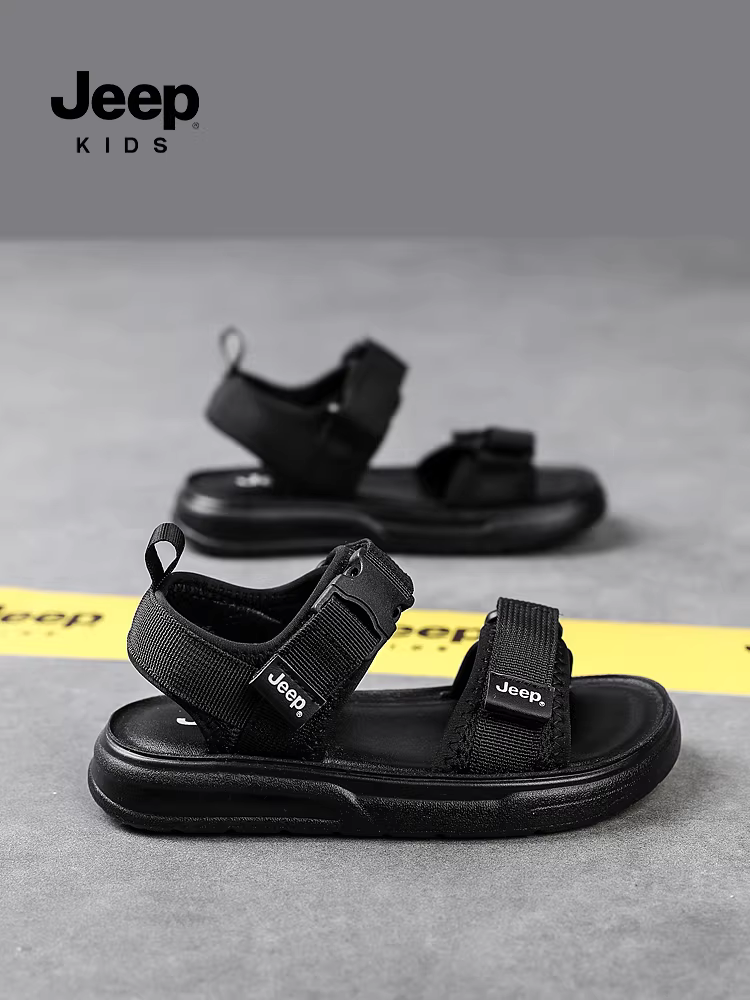 Dép Jeep thể thao mùa hè kiểu mới 2025 dành cho trẻ em, size trung và lớn, đế mềm chống trơn, giày đi biển cho bé trai